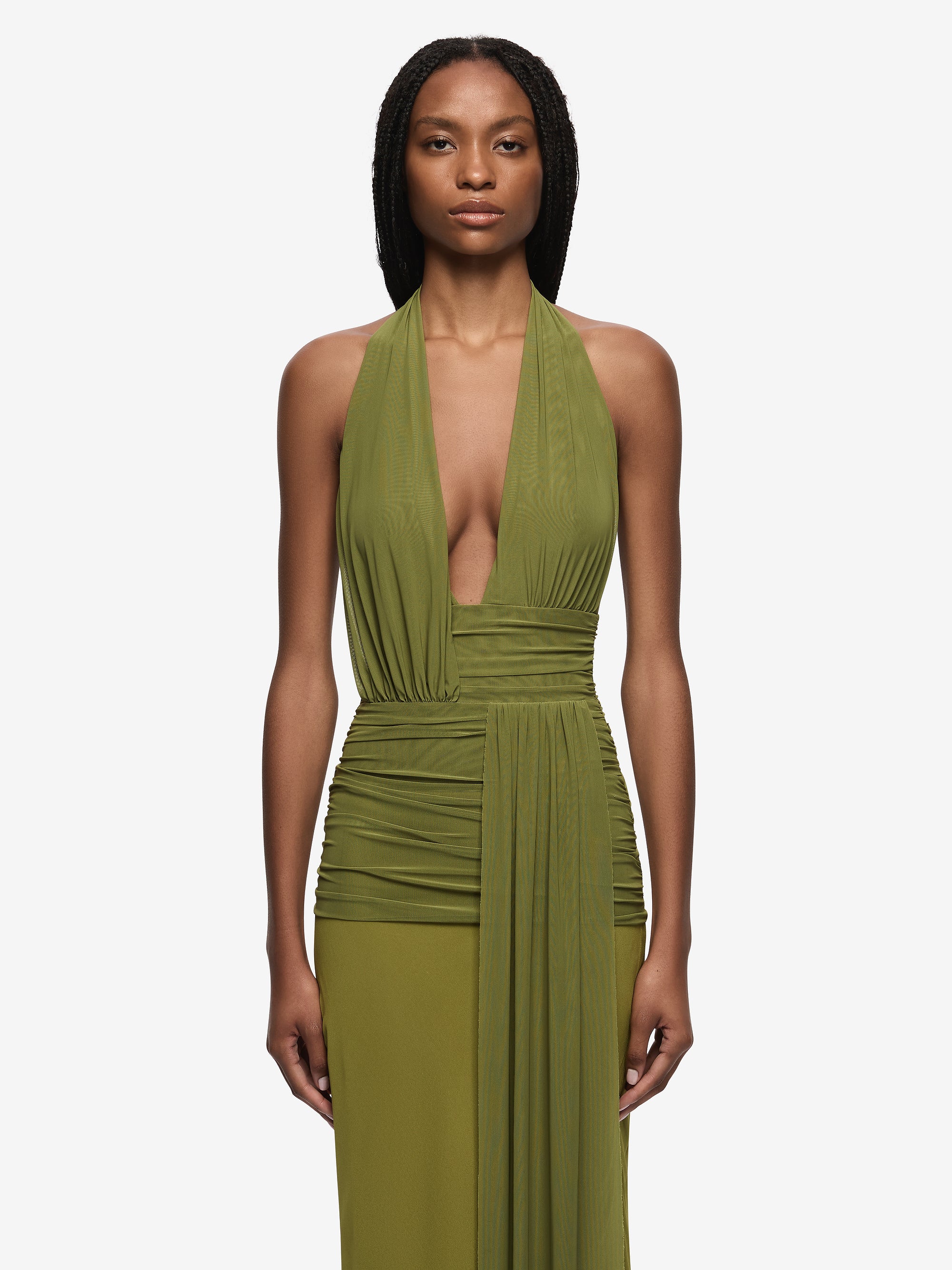 CASSIS DRAPE MAXI DRESS - FERN - Image 2