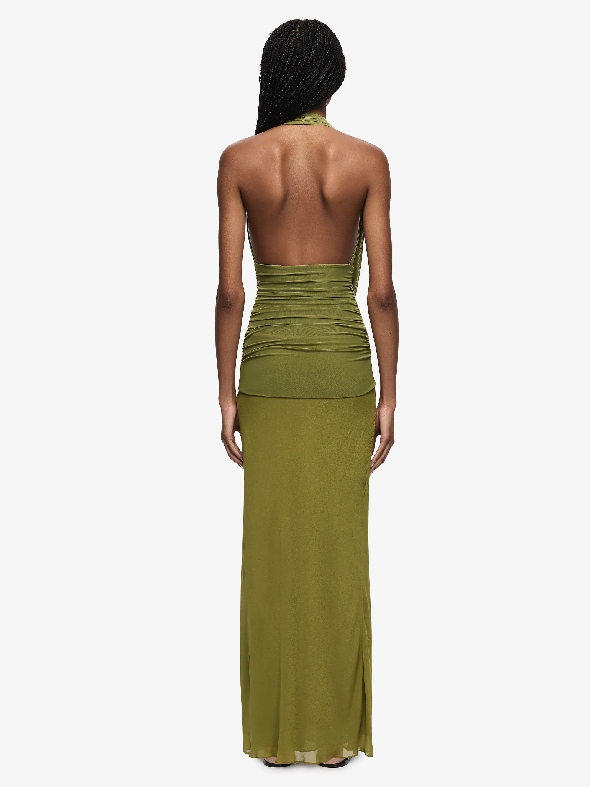 CASSIS DRAPE MAXI DRESS - FERN - Image 4