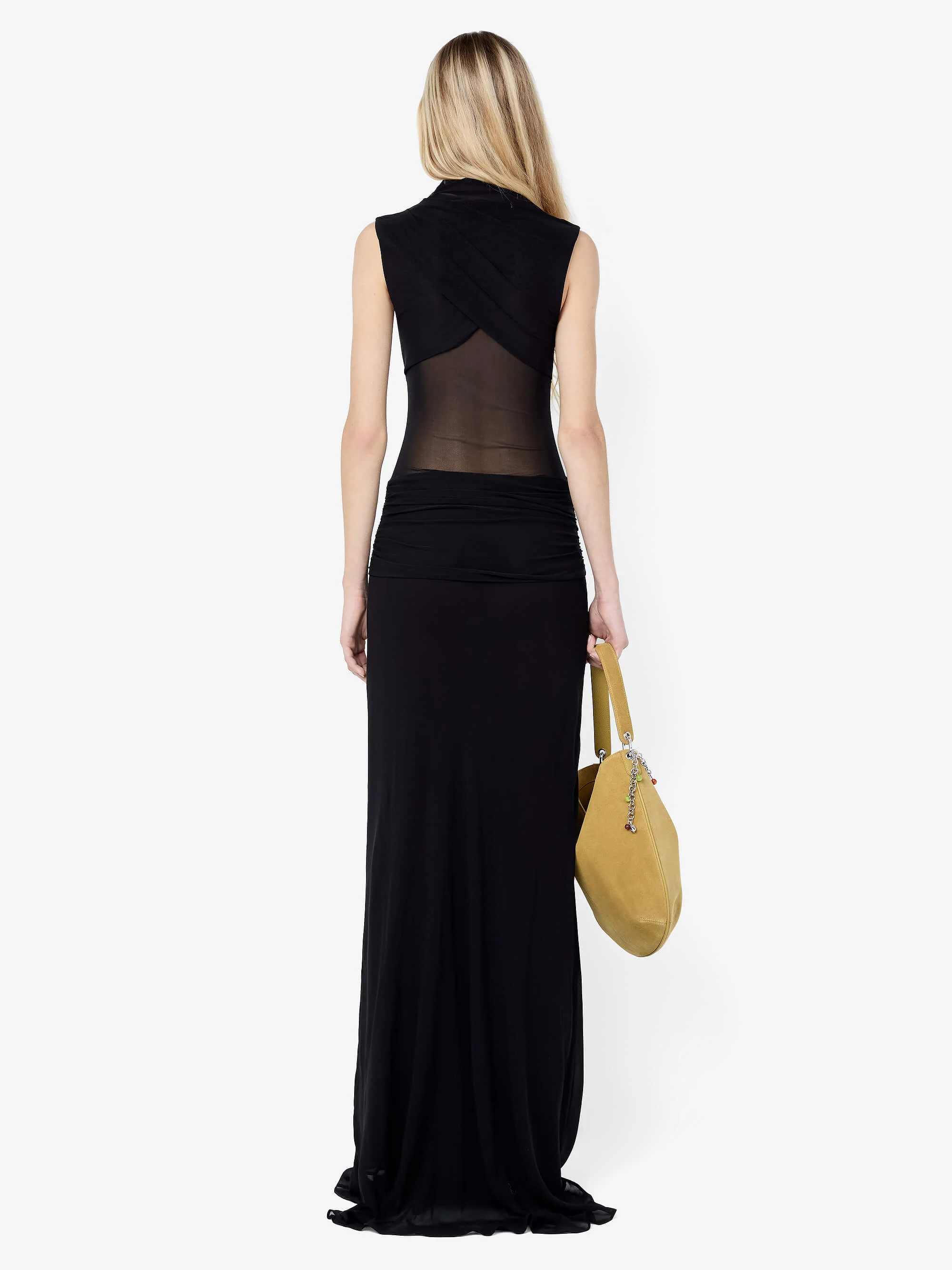 CASSIS KNOT MAXI DRESS - BLACK - Image 3