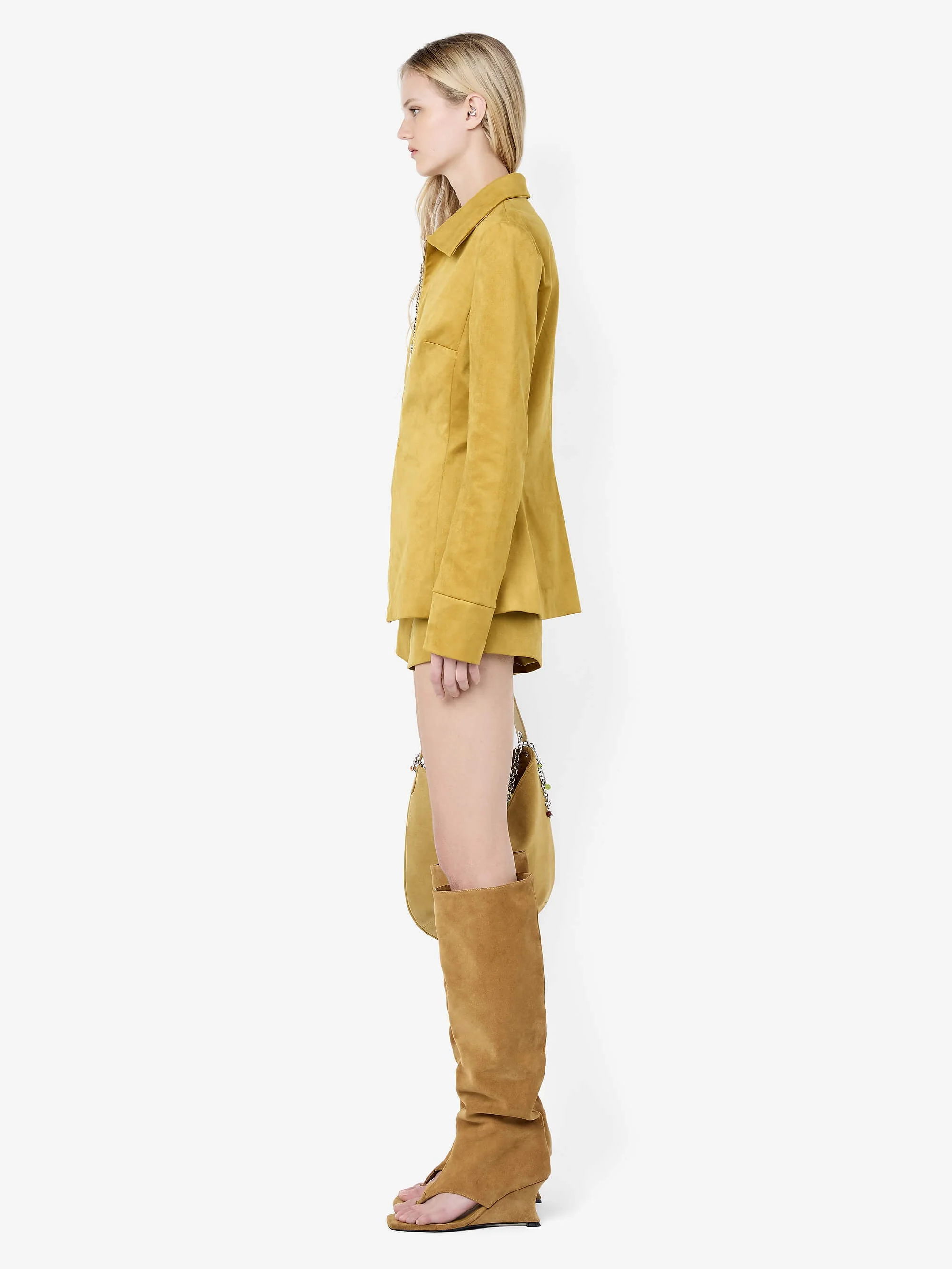 CHAMBORD ZIP SHIRT - OLIVE OIL - Image 3