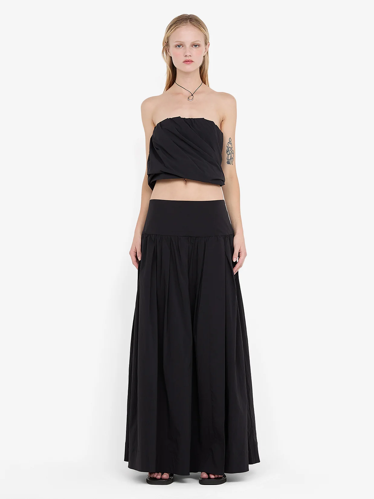 DANTE MAXI SKIRT - BLACK - Image 2