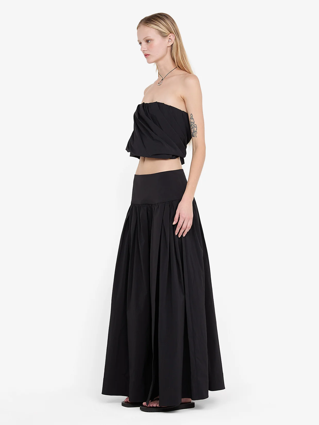 DANTE MAXI SKIRT - BLACK - Image 3