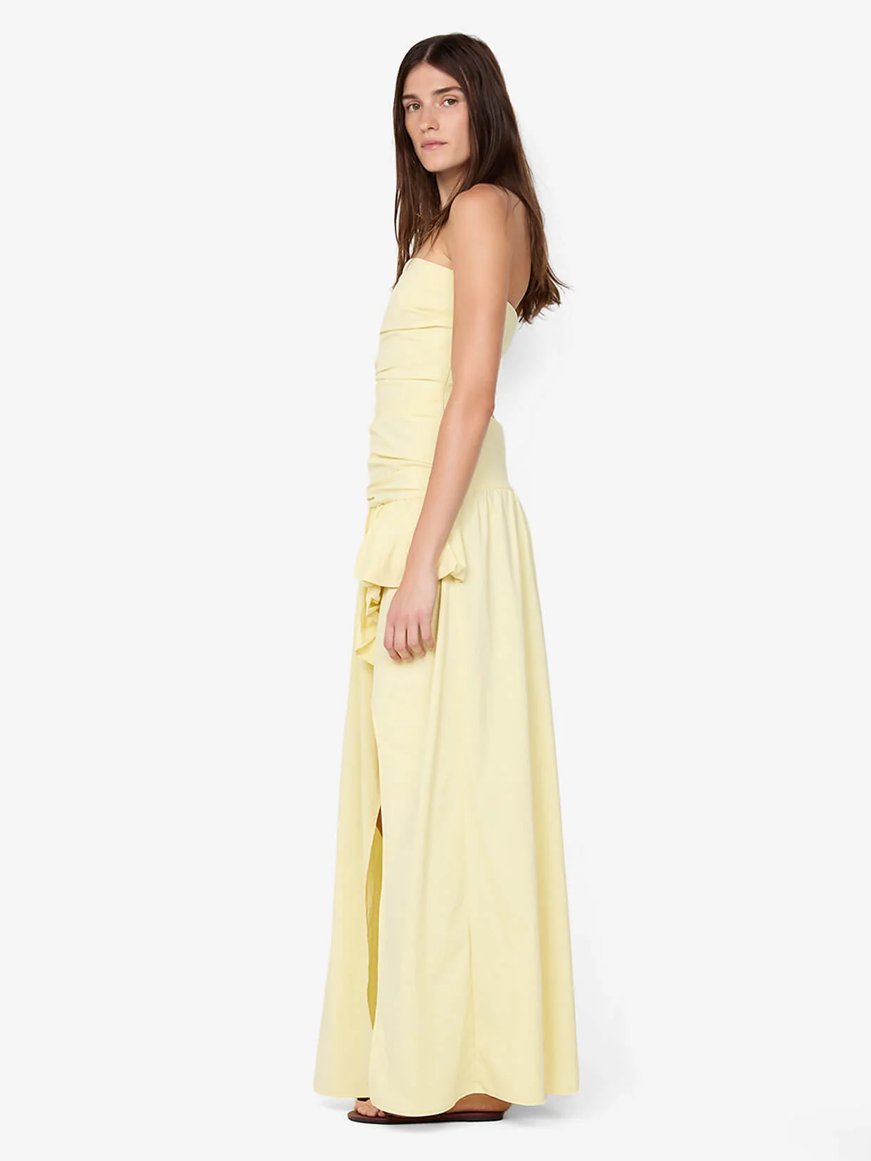 DANTE STRAPLESS MAXI DRESS - ICE YELLOW - Image 2