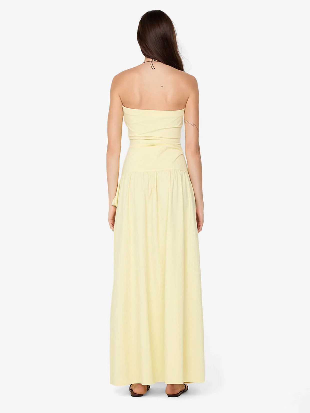 DANTE STRAPLESS MAXI DRESS - ICE YELLOW - Image 3