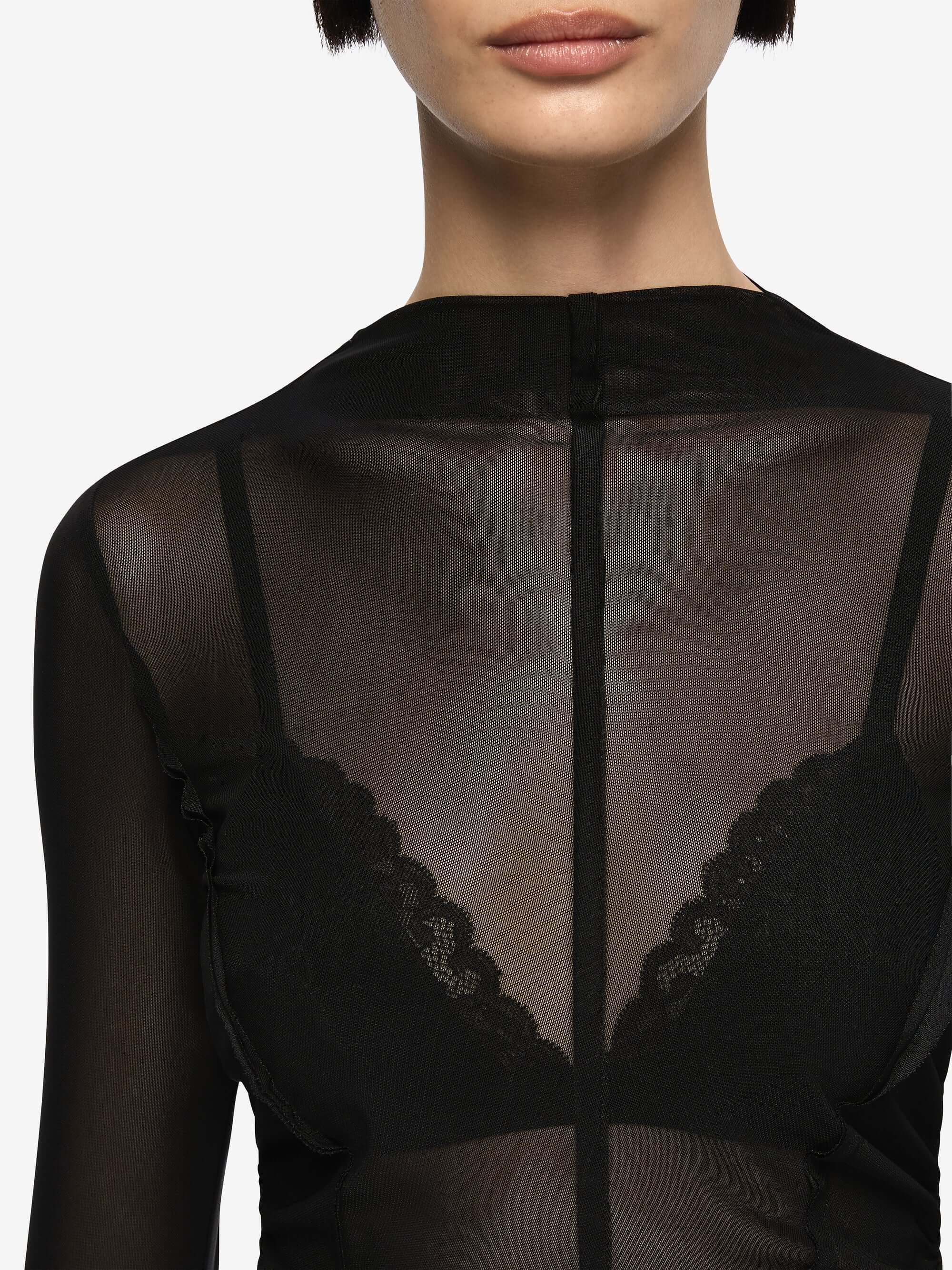 DELILA LONG SLEEVE TOP - BLACK - Image 3