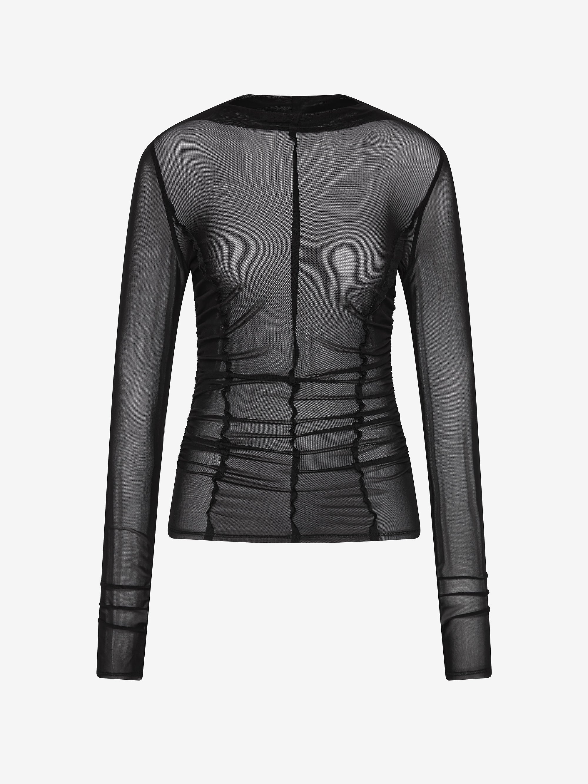 DELILA LONG SLEEVE TOP - BLACK - Image 5