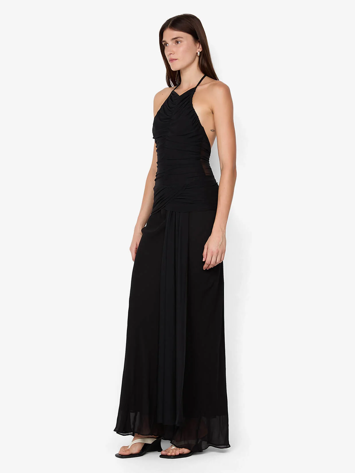 DELILAH HALTER MAXI DRESS - BLACK - Image 2