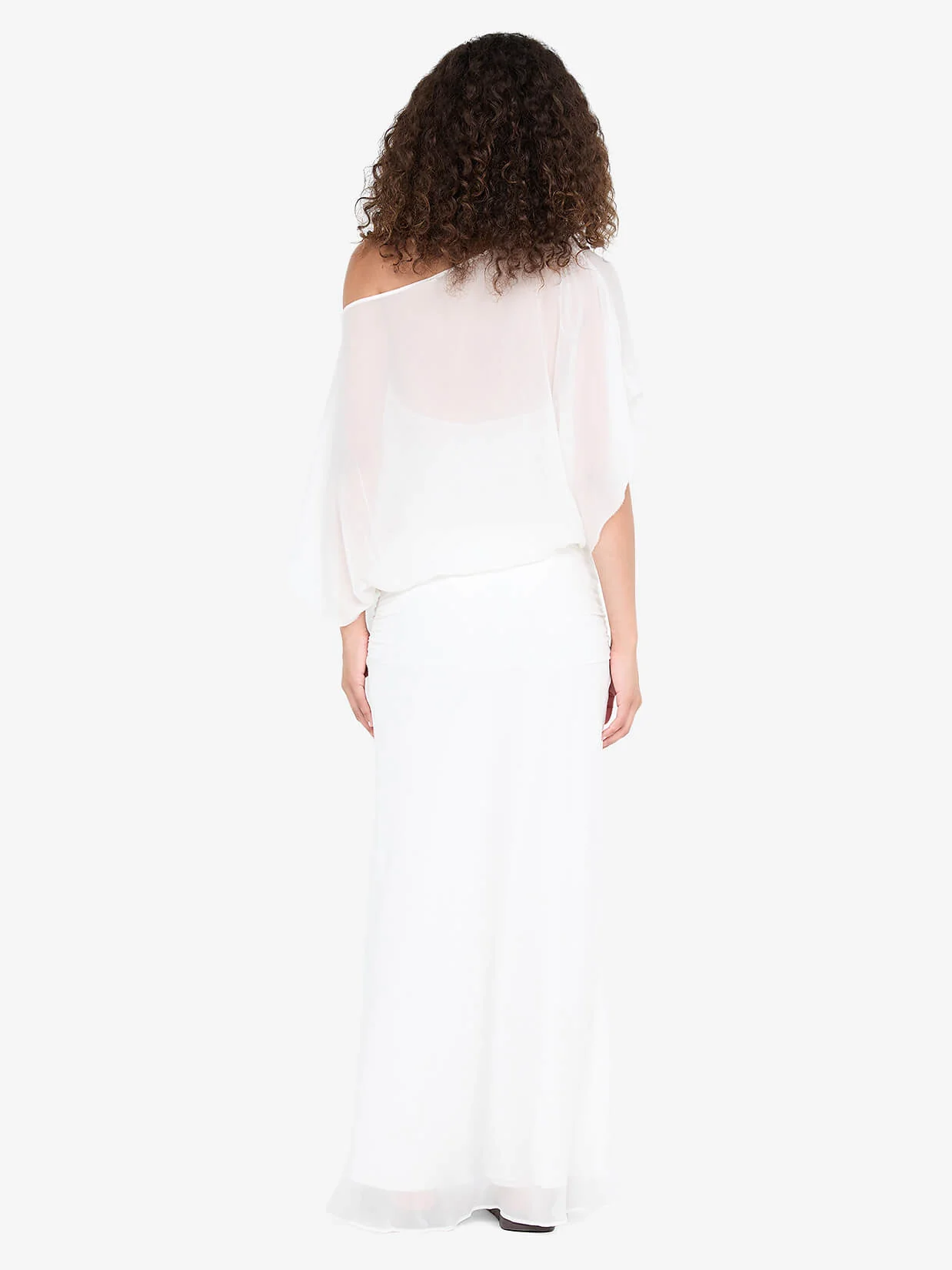DELILAH OVERLAY MAXI DRESS - IVORY - Image 3
