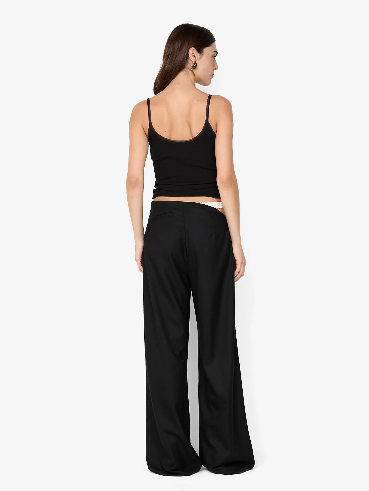 DEMI CONTRAST ASYM PANT - BLACK - Image 4