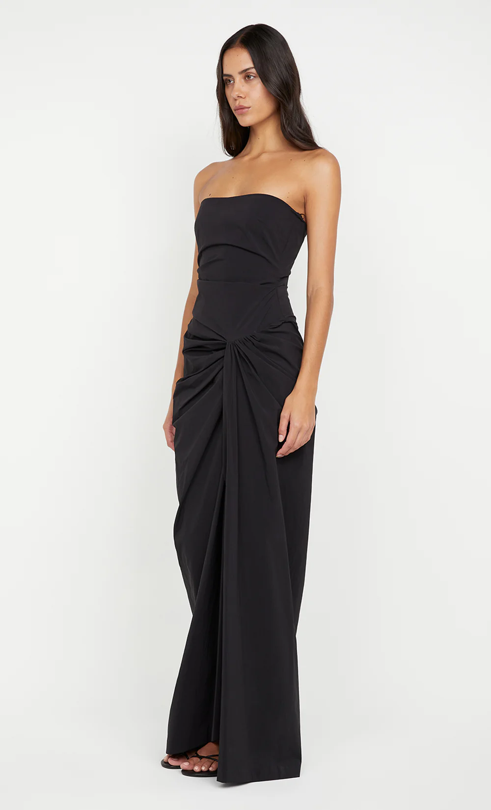 DOMENIC STRAPLESS DRESS - BLACK - Image 4