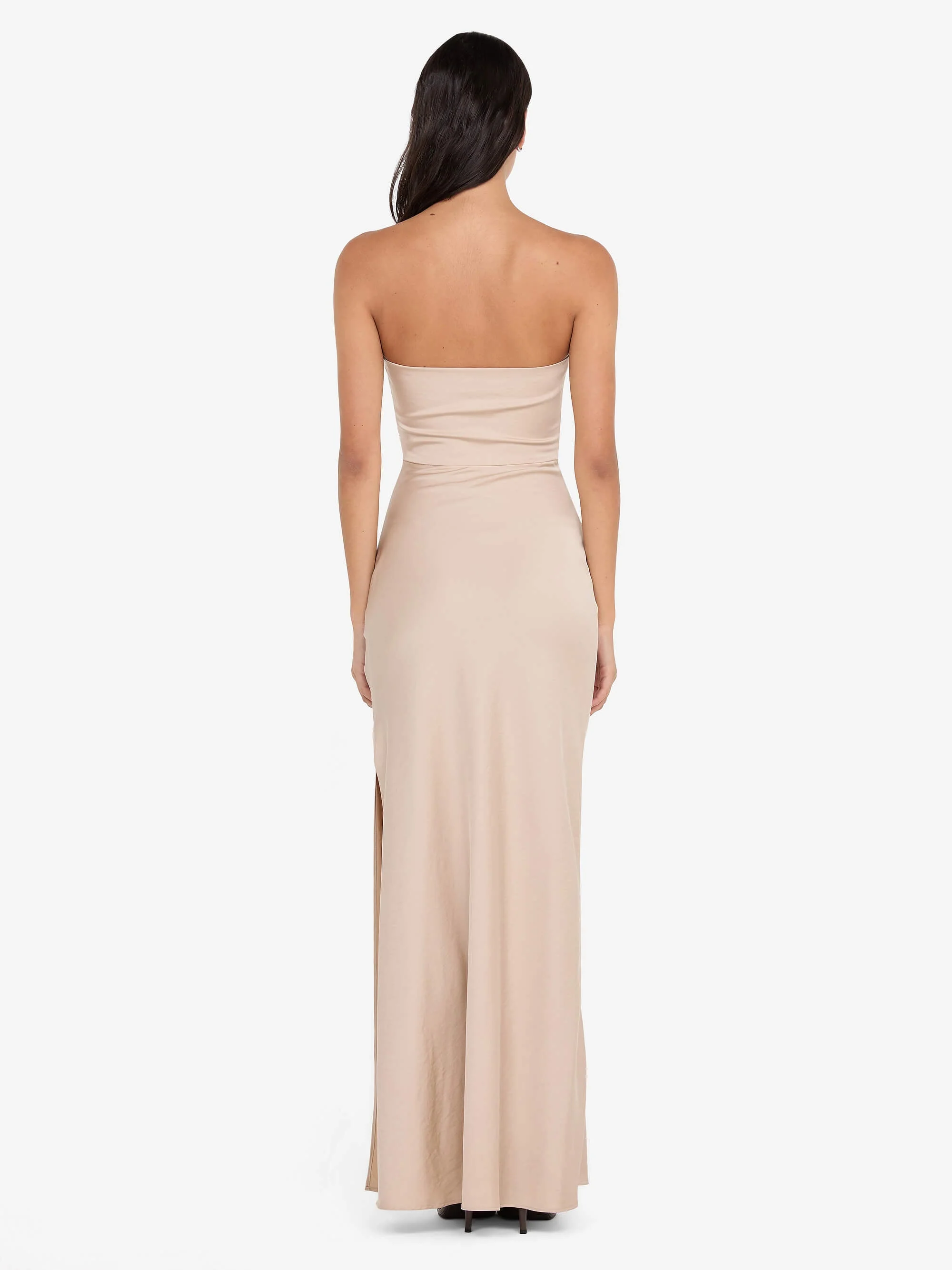 ETERNITY STRAPLESS MAXI DRESS - SAND - Image 4