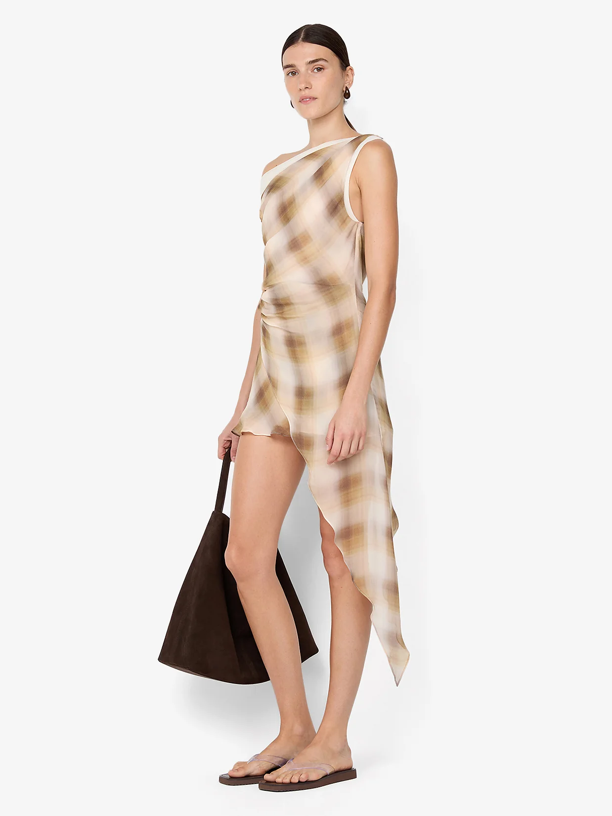 ELIANA MINI DRESS - DUNE CHECK - Image 2
