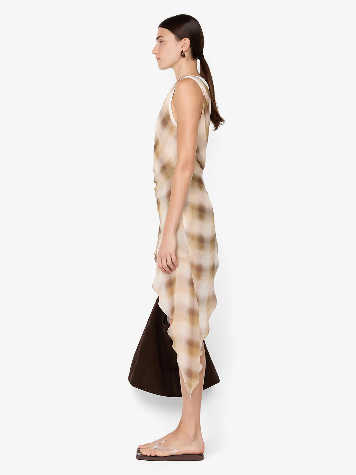 ELIANA MINI DRESS - DUNE CHECK - Image 3