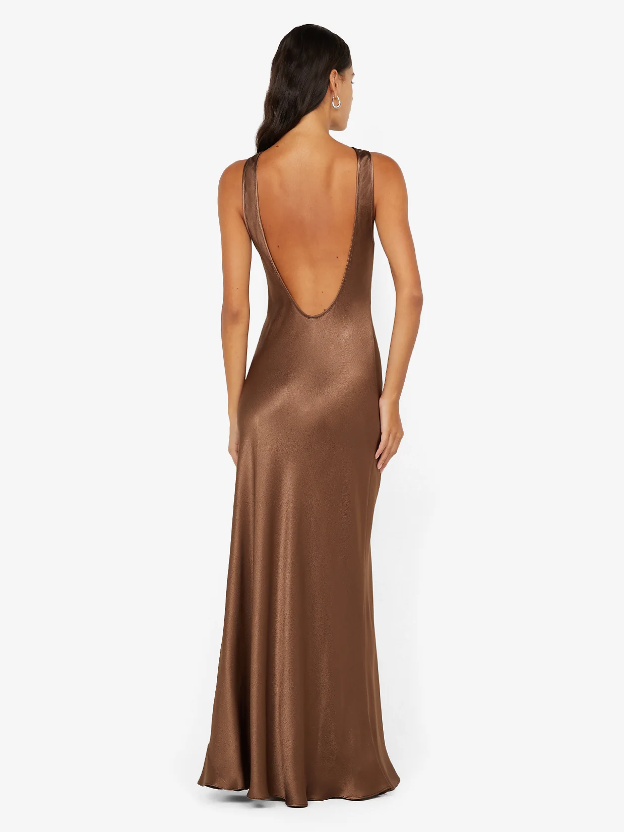 ELISIA TWIST MAXI DRESS - MILK CHOCOLATE - Image 4