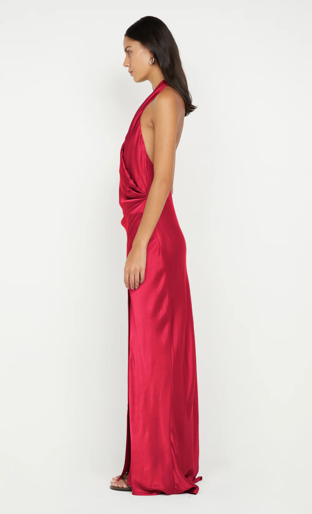 ELISIA WRAP MAXI DRESS - STRAWBERRY - Image 3