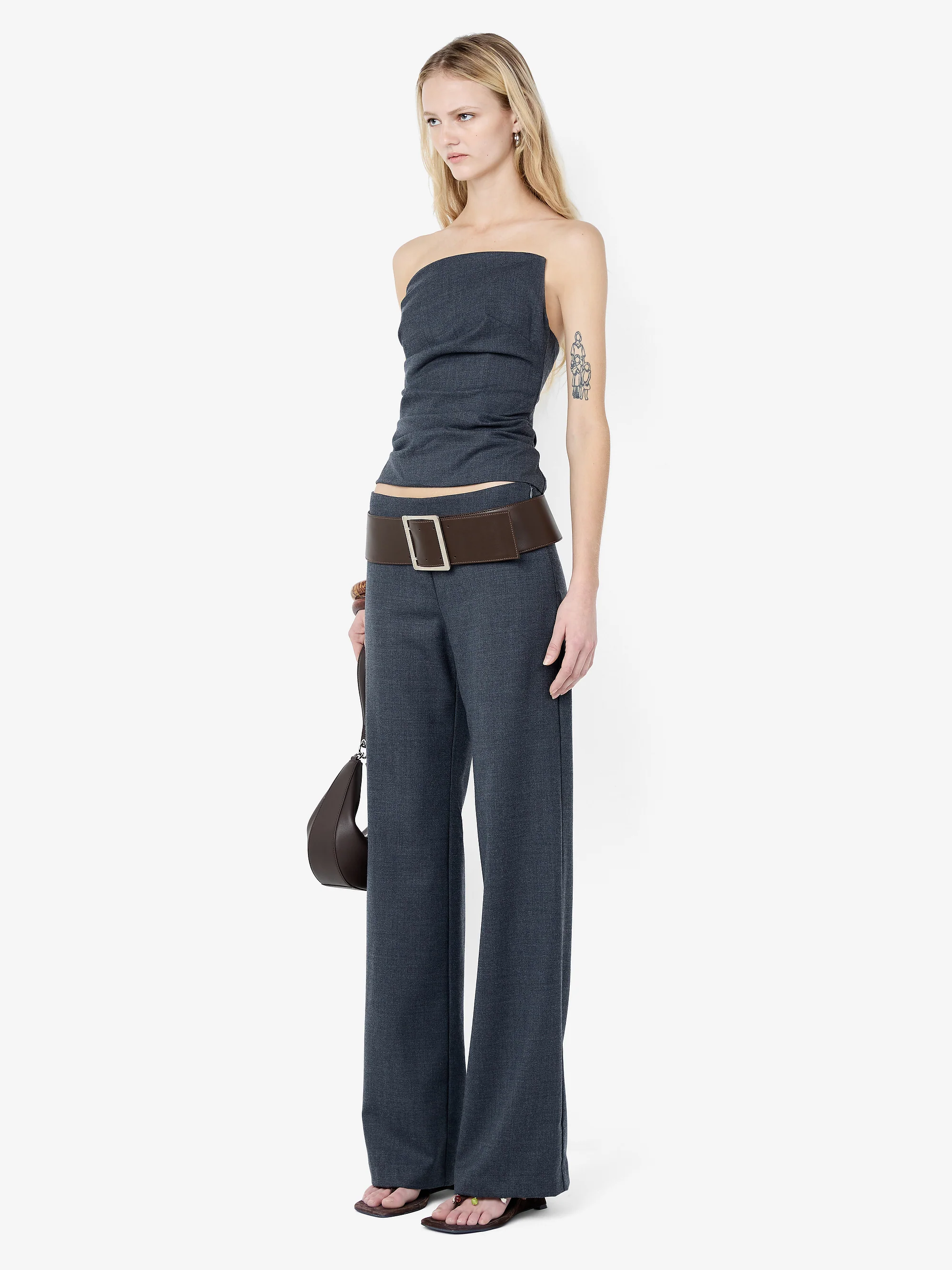 ELLIS STRAIGHT LEG PANT - CHARCOAL - Image 2