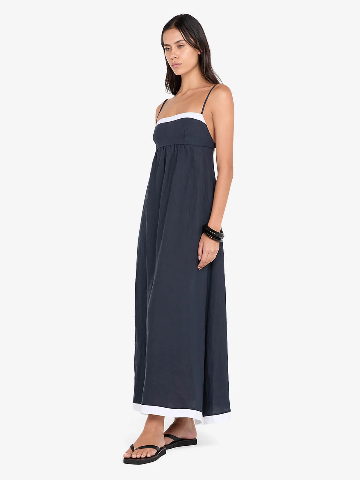 ELYCE MAXI DRESS - INK/WHITE - Image 2