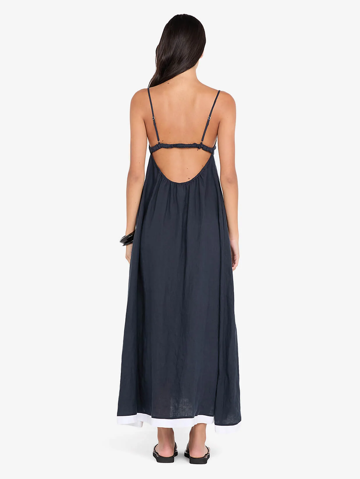 ELYCE MAXI DRESS - INK/WHITE - Image 3