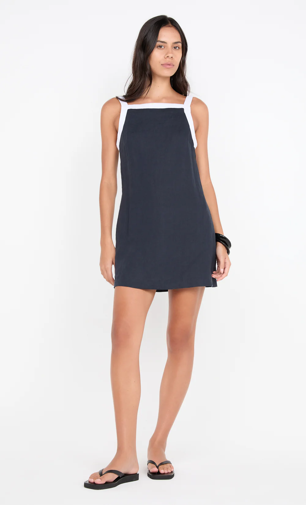 ELYCE MINI DRESS - INK/WHITE - Image 5