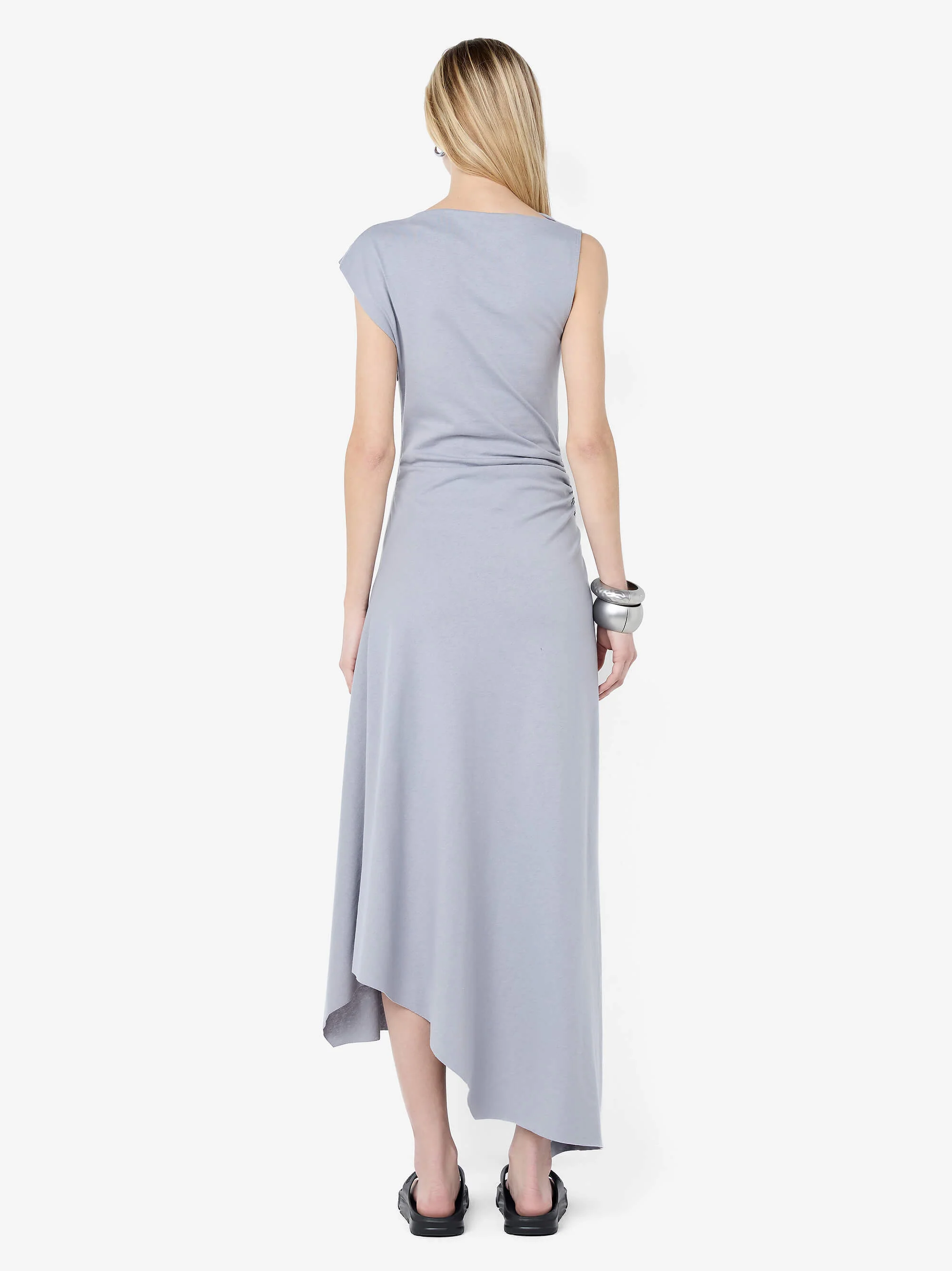 EMA ASYM DRESS - GREY BLUE - Image 3
