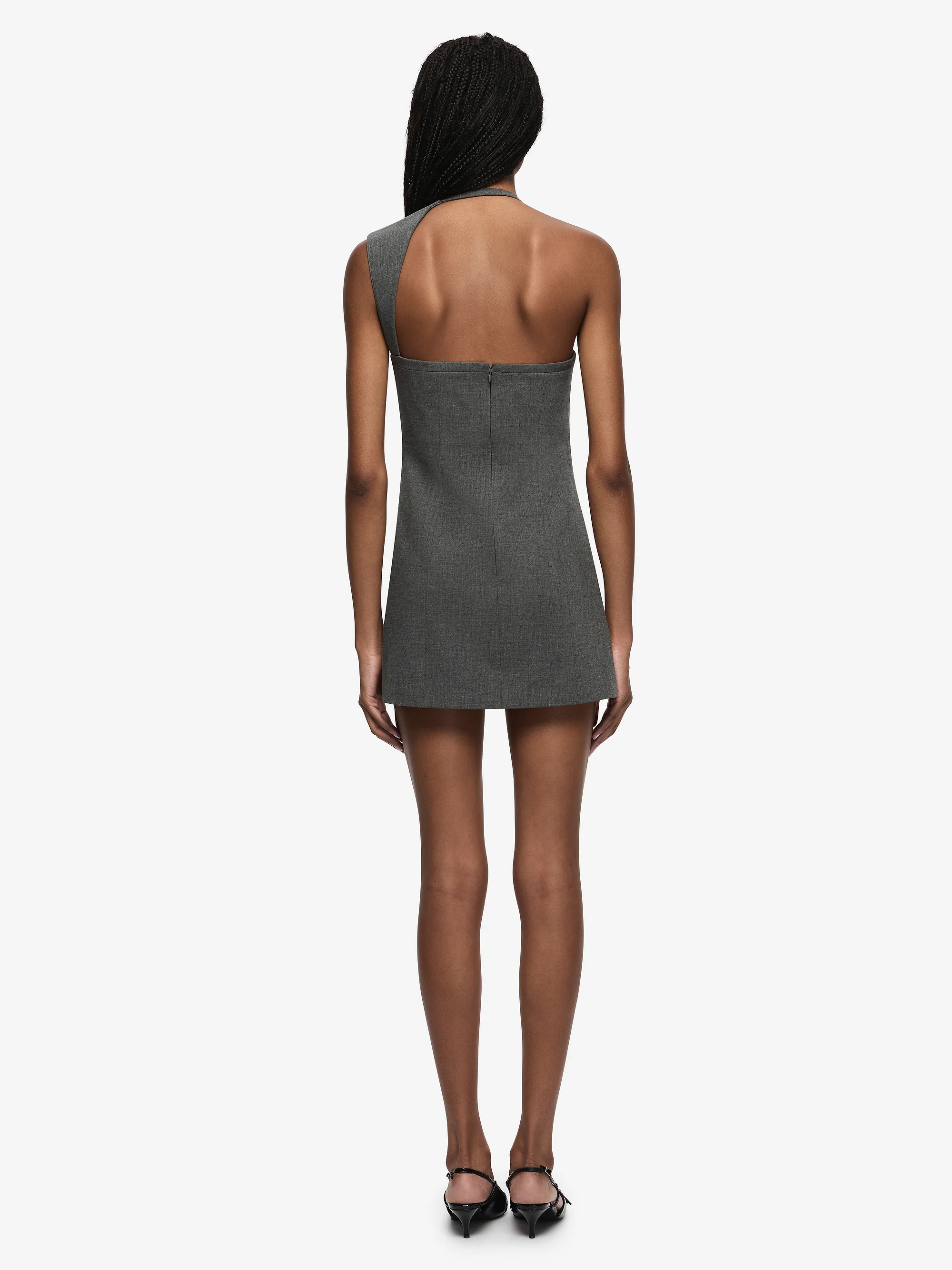ESTELLE MINI DRESS - CHARCOAL - Image 4