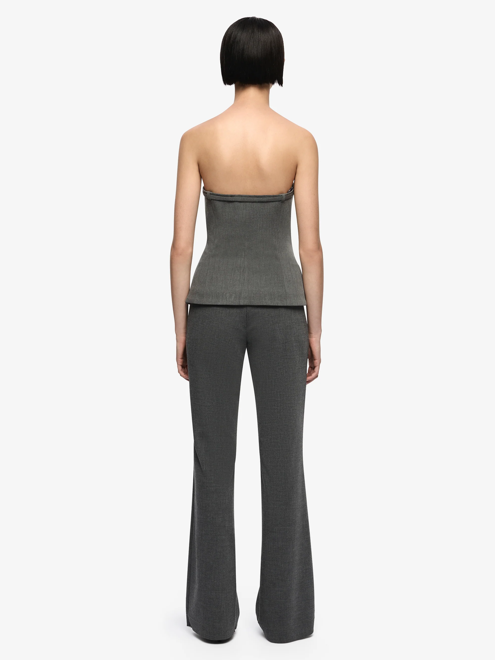 ESTELLE STRAPLESS TOP - CHARCOAL - Image 5