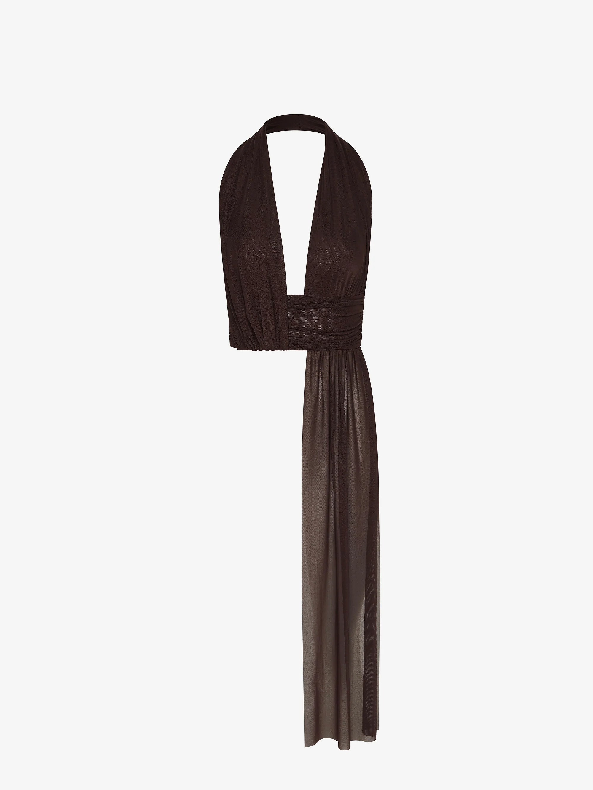 EVA DRAPE TOP - DARK CHOCOLATE - Image 5