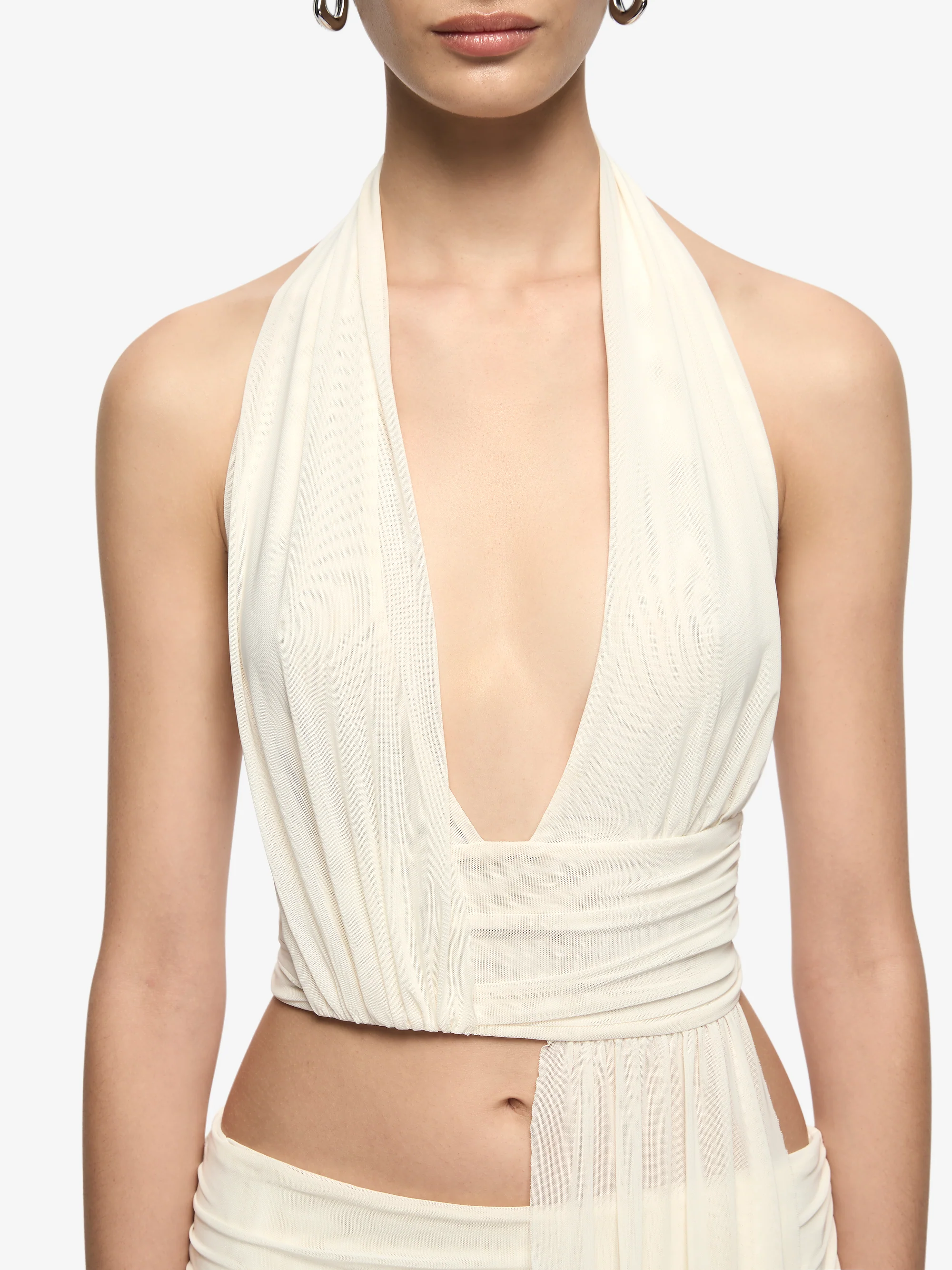 EVA DRAPE TOP - SNOW - Image 4