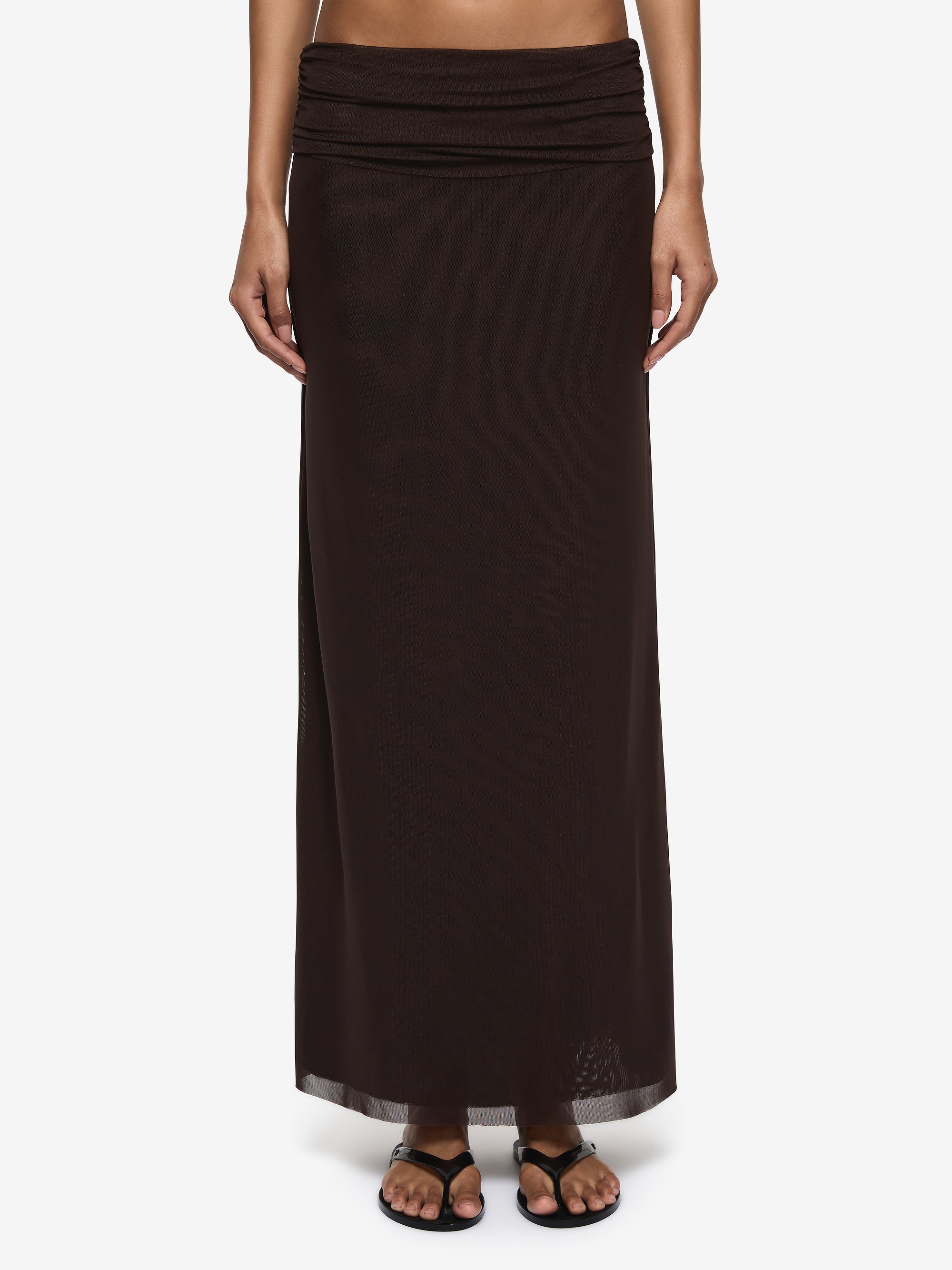 EVA MAXI SKIRT - DARK CHOCOLATE - Image 2