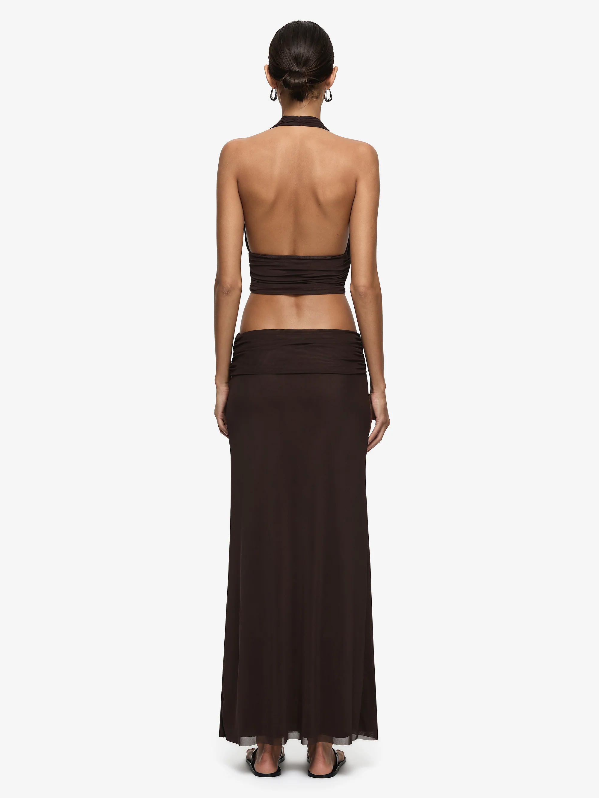 EVA MAXI SKIRT - DARK CHOCOLATE - Image 4