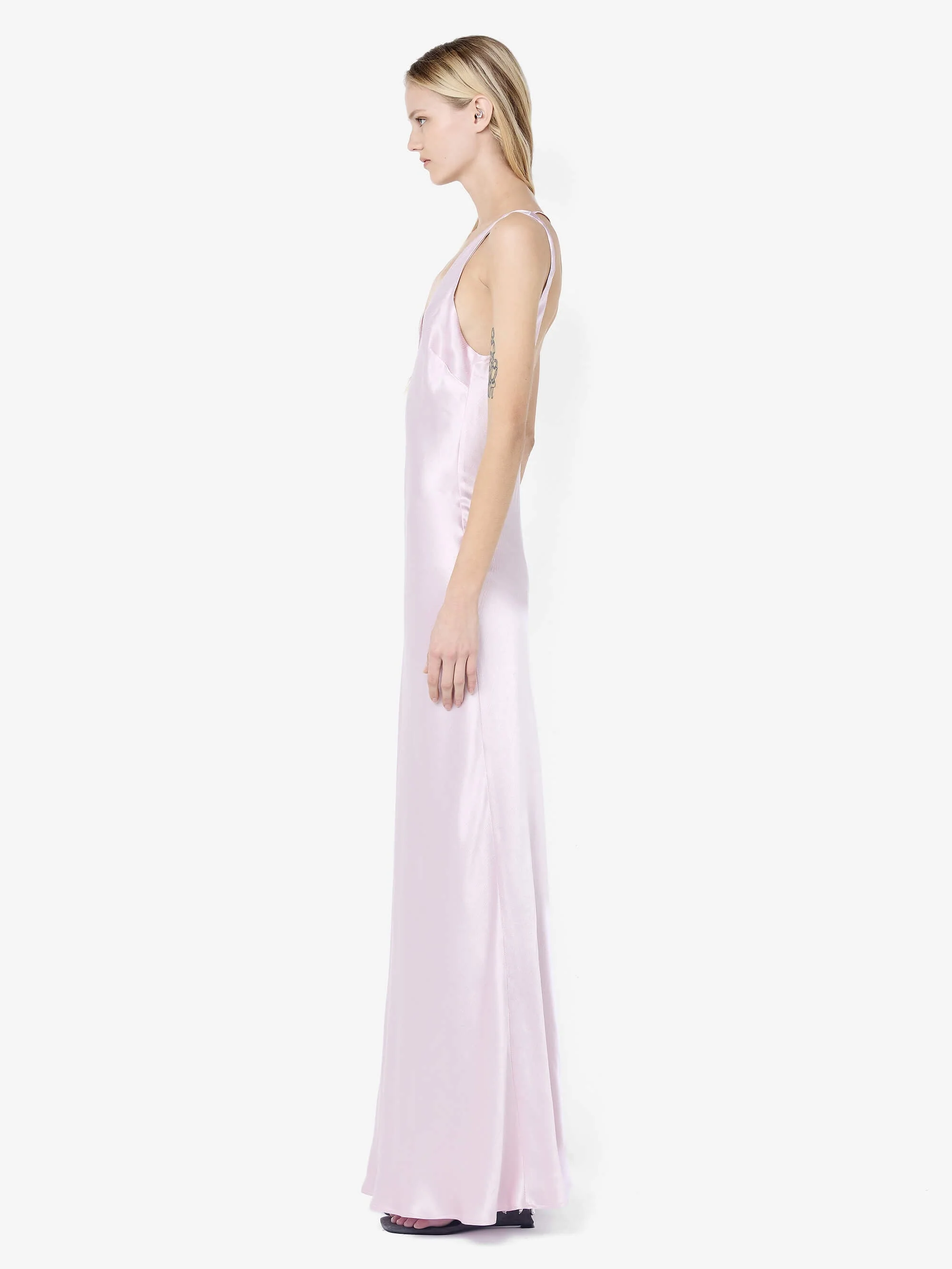 FLORENCE V NECK MAXI DRESS - BALLET - Image 3