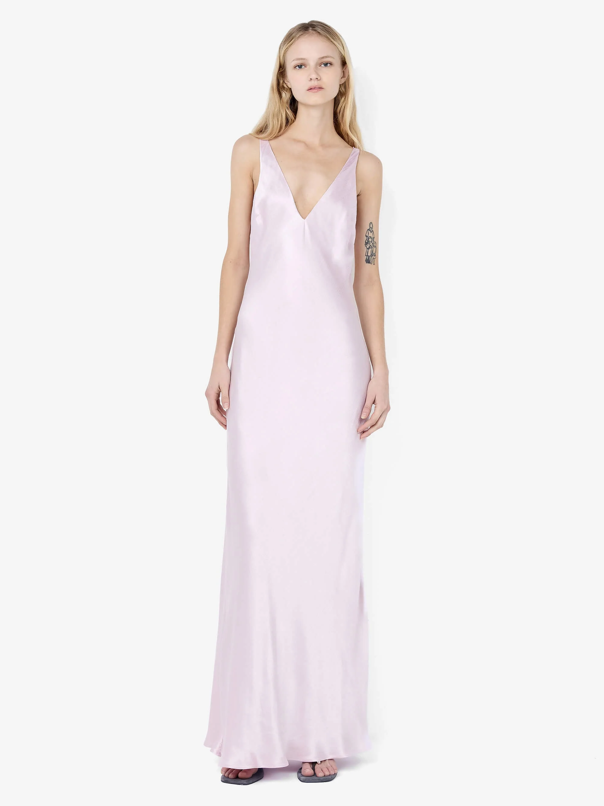 FLORENCE V NECK MAXI DRESS - BALLET - Image 5