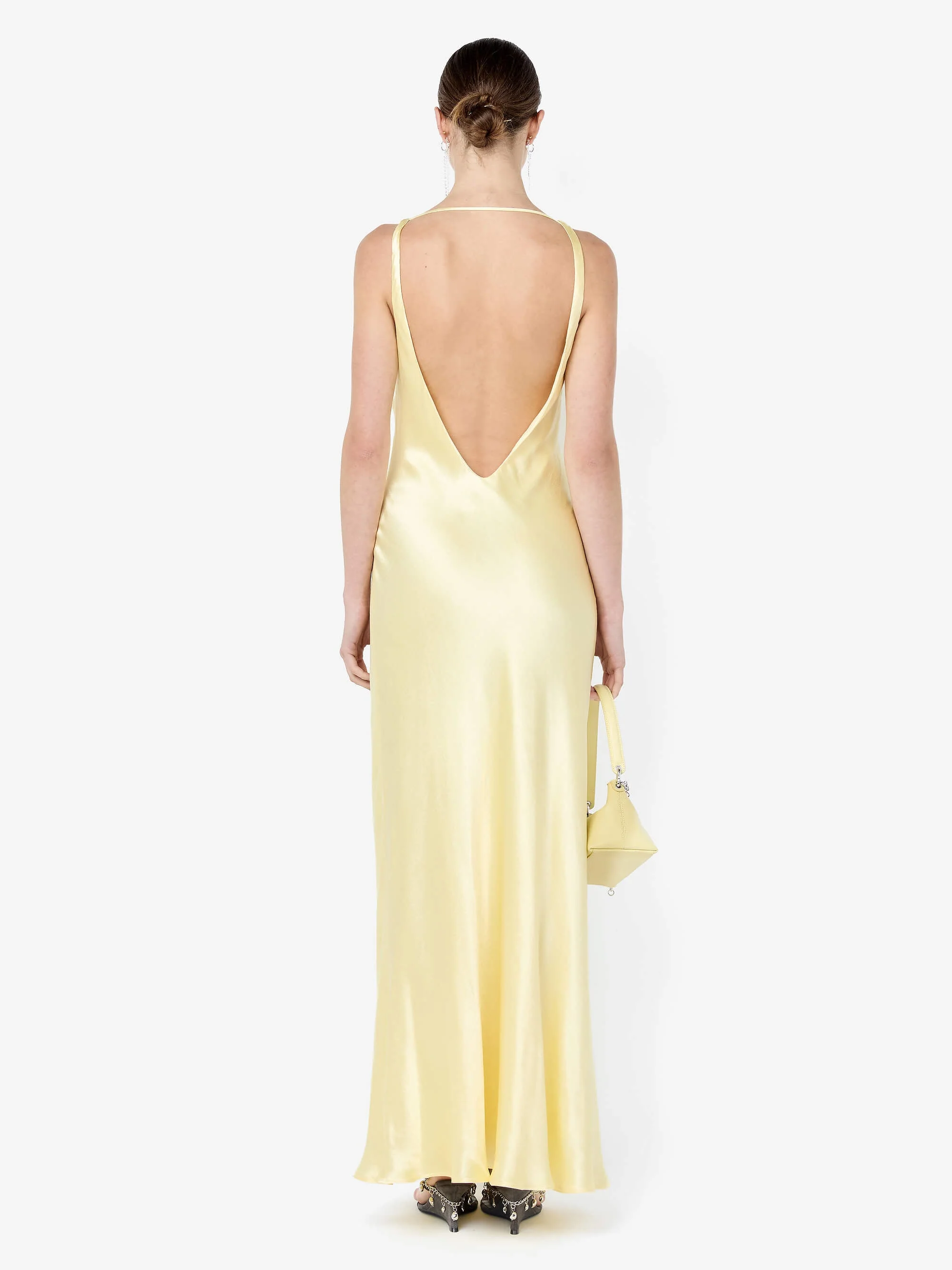 FLORENCE V NECK MAXI DRESS - CITRON - Image 4