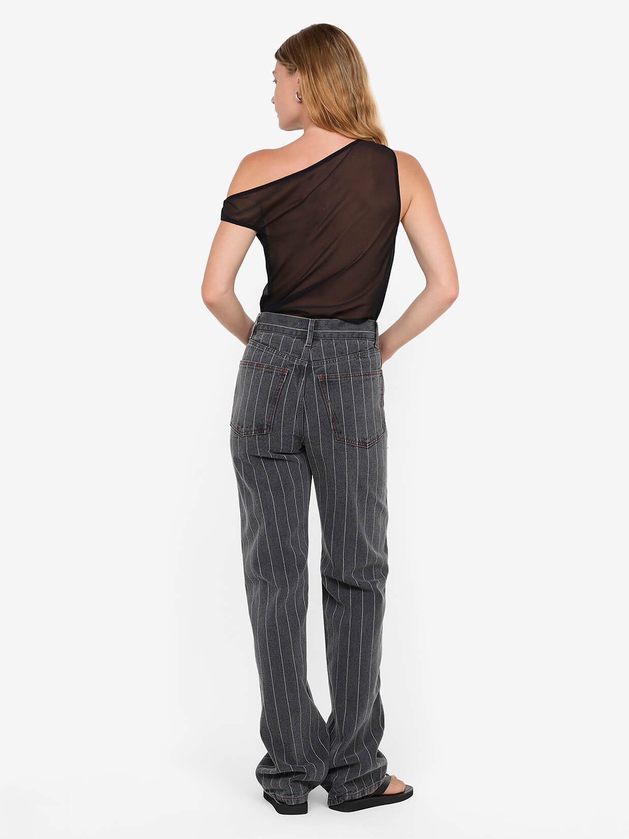 GALE JEAN - SILVER GREY PINSTRIPE - Image 3