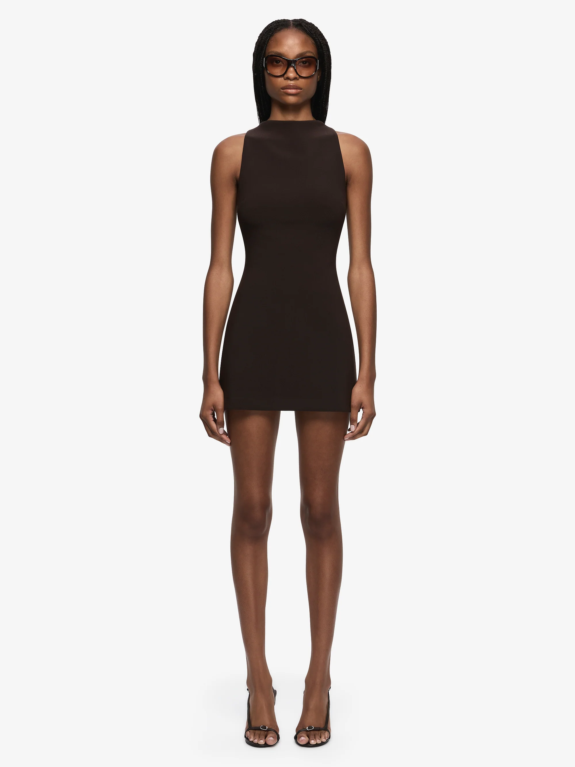 GEMMA RACER MINI DRESS - ESPRESSO - Image 2