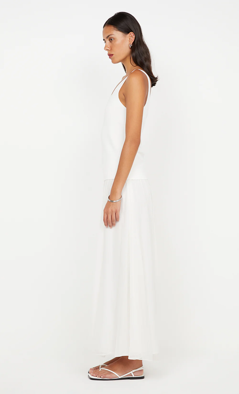 GEMMA SQUARE NECK TANK - IVORY - Image 4