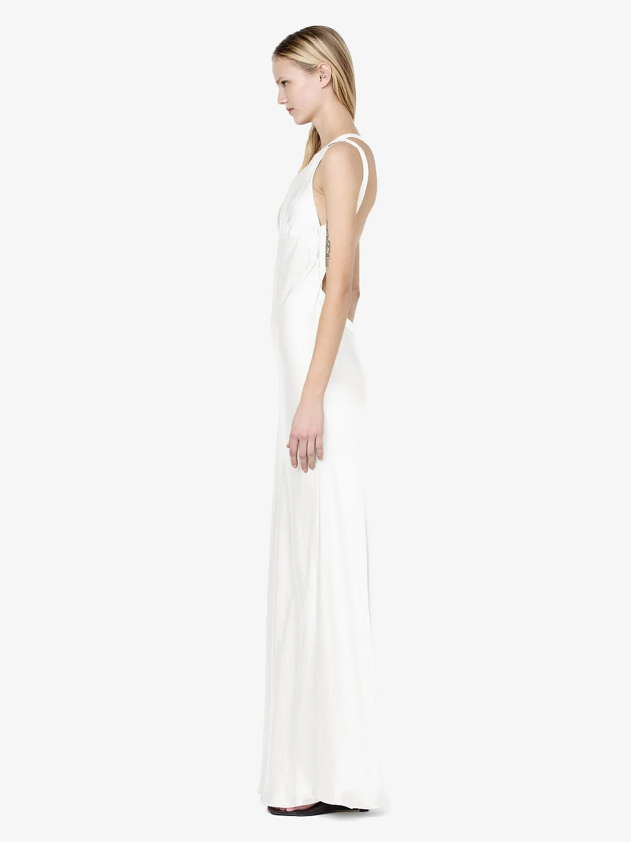 GIA ASYM MAXI DRESS - IVORY - Image 3