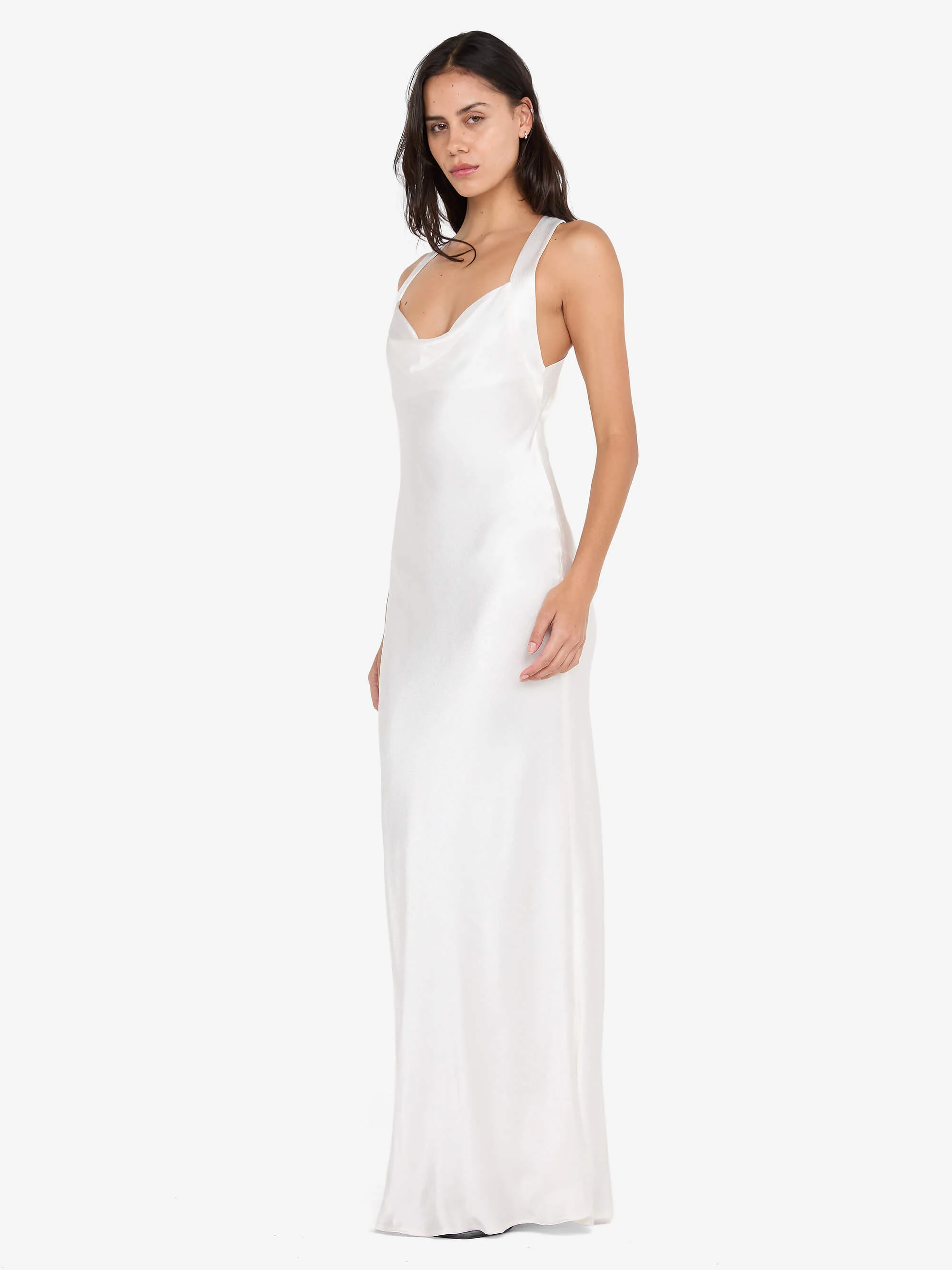 GIA HALTER MAXI DRESS - IVORY - Image 3