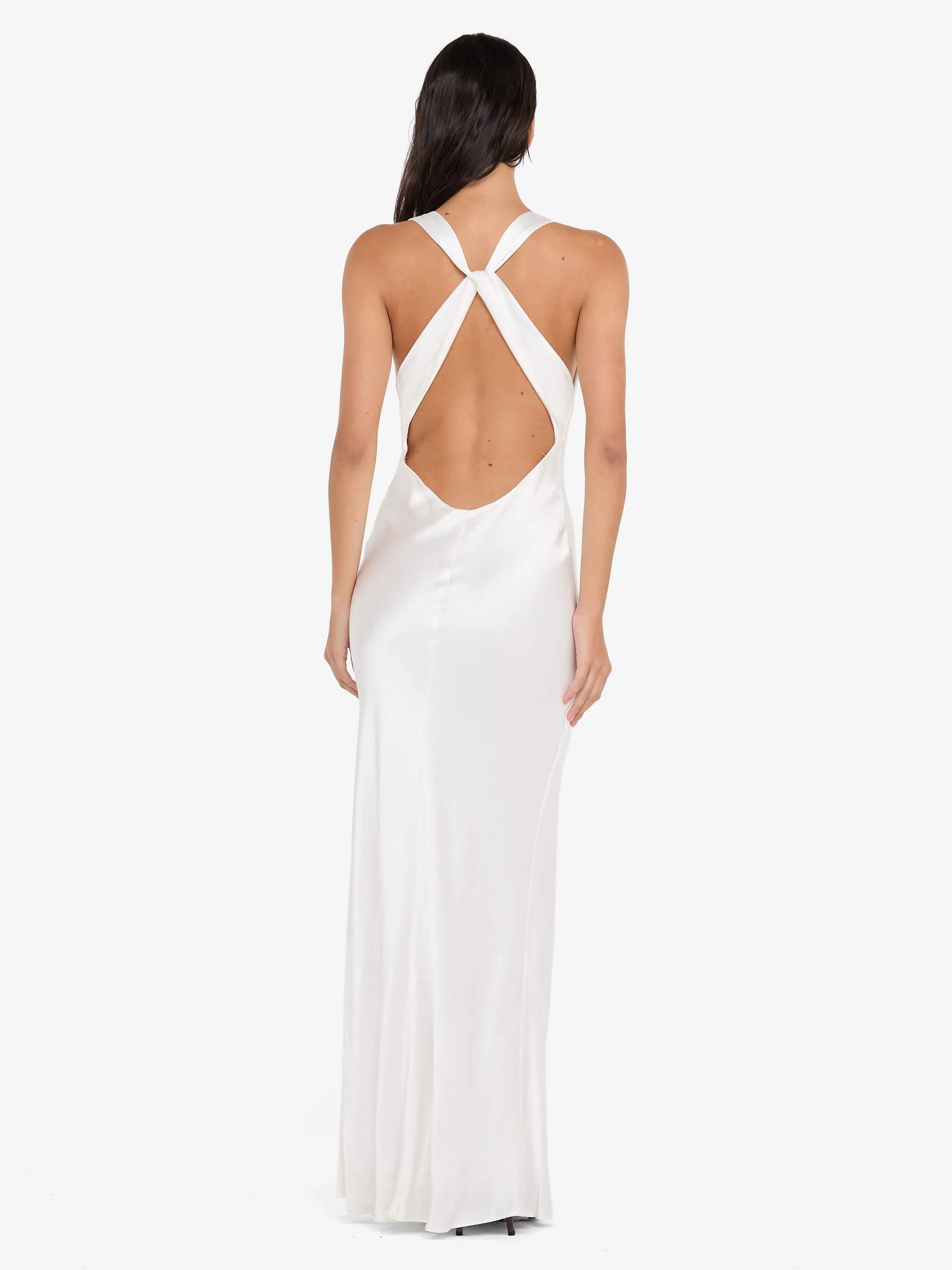 GIA HALTER MAXI DRESS - IVORY - Image 4