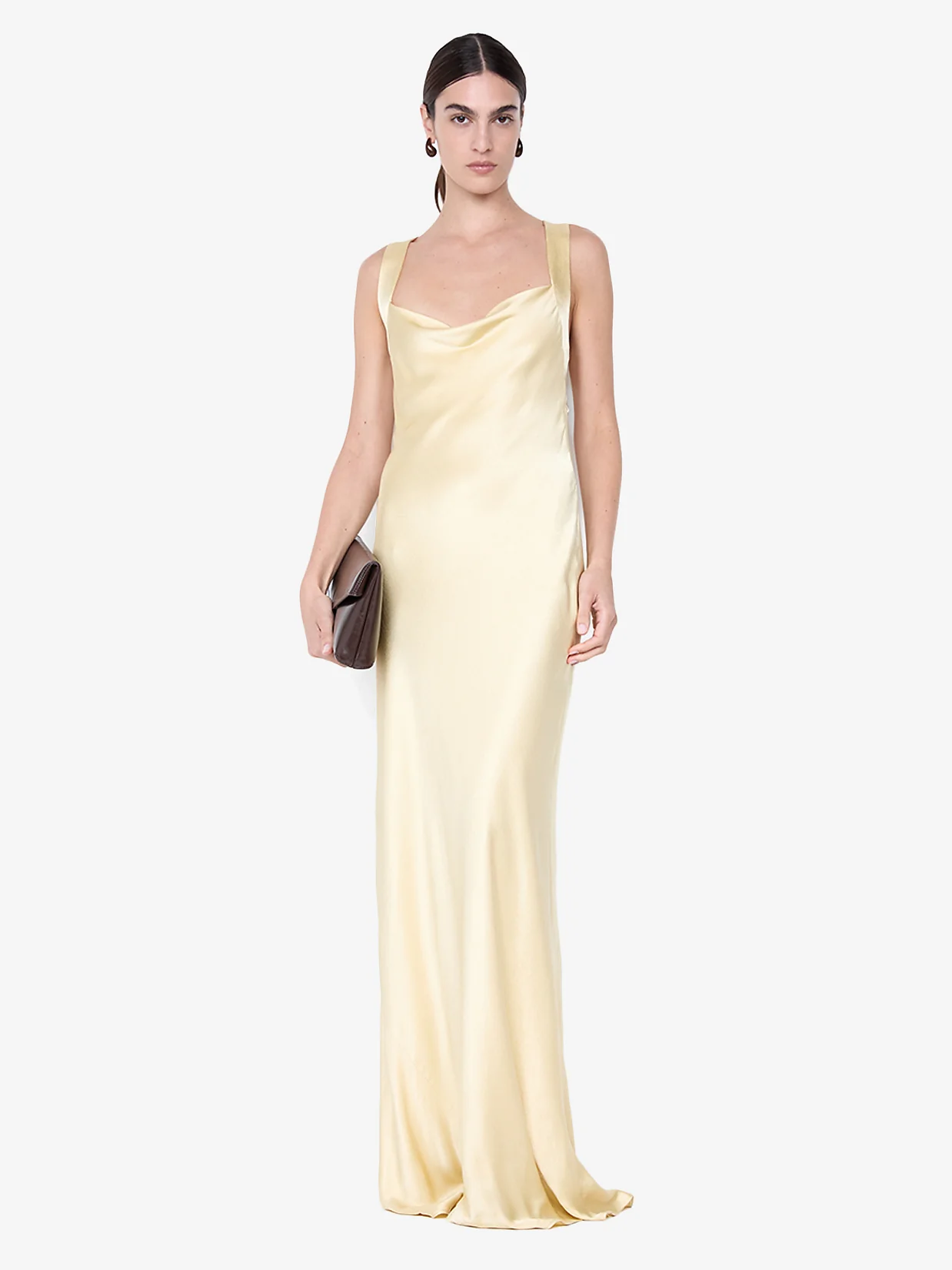 GIA HALTER MAXI DRESS - WHEAT