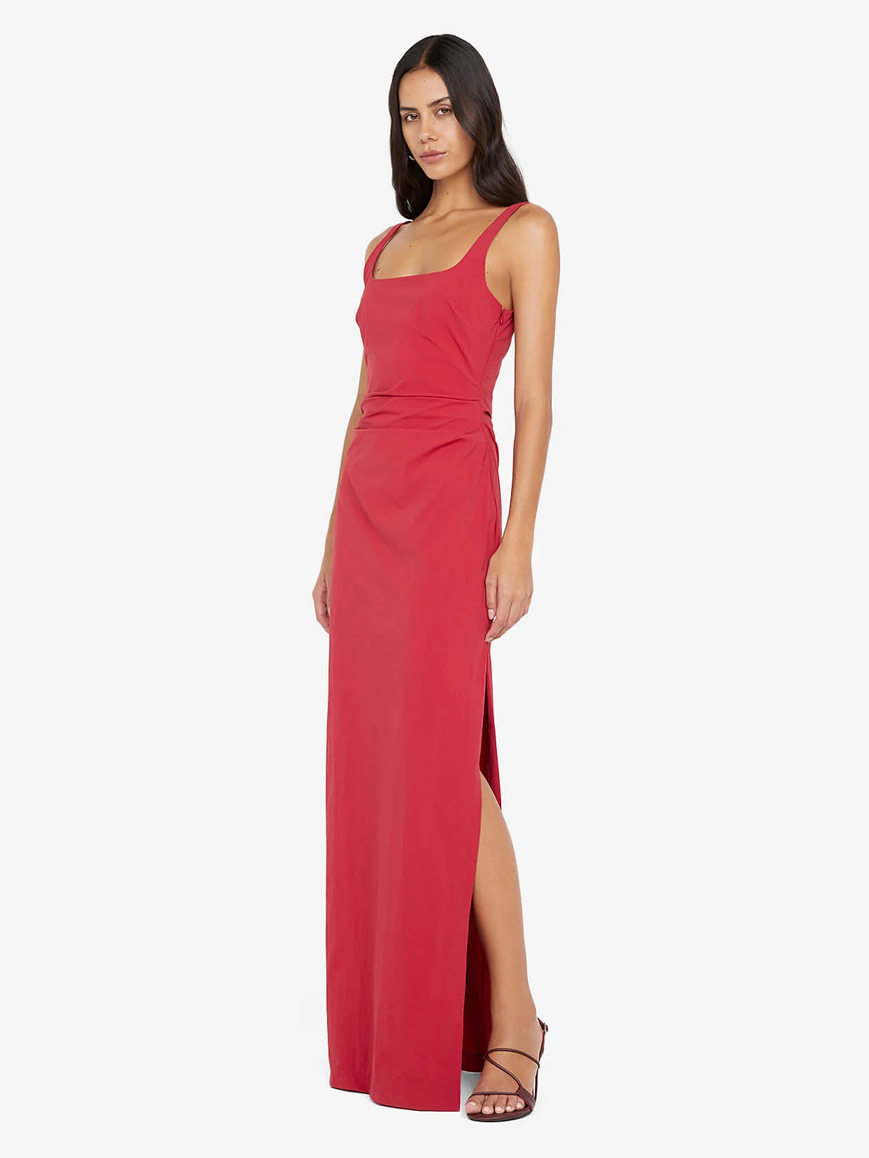 DANTE TUCK MAXI DRESS - CHERRY - Image 2