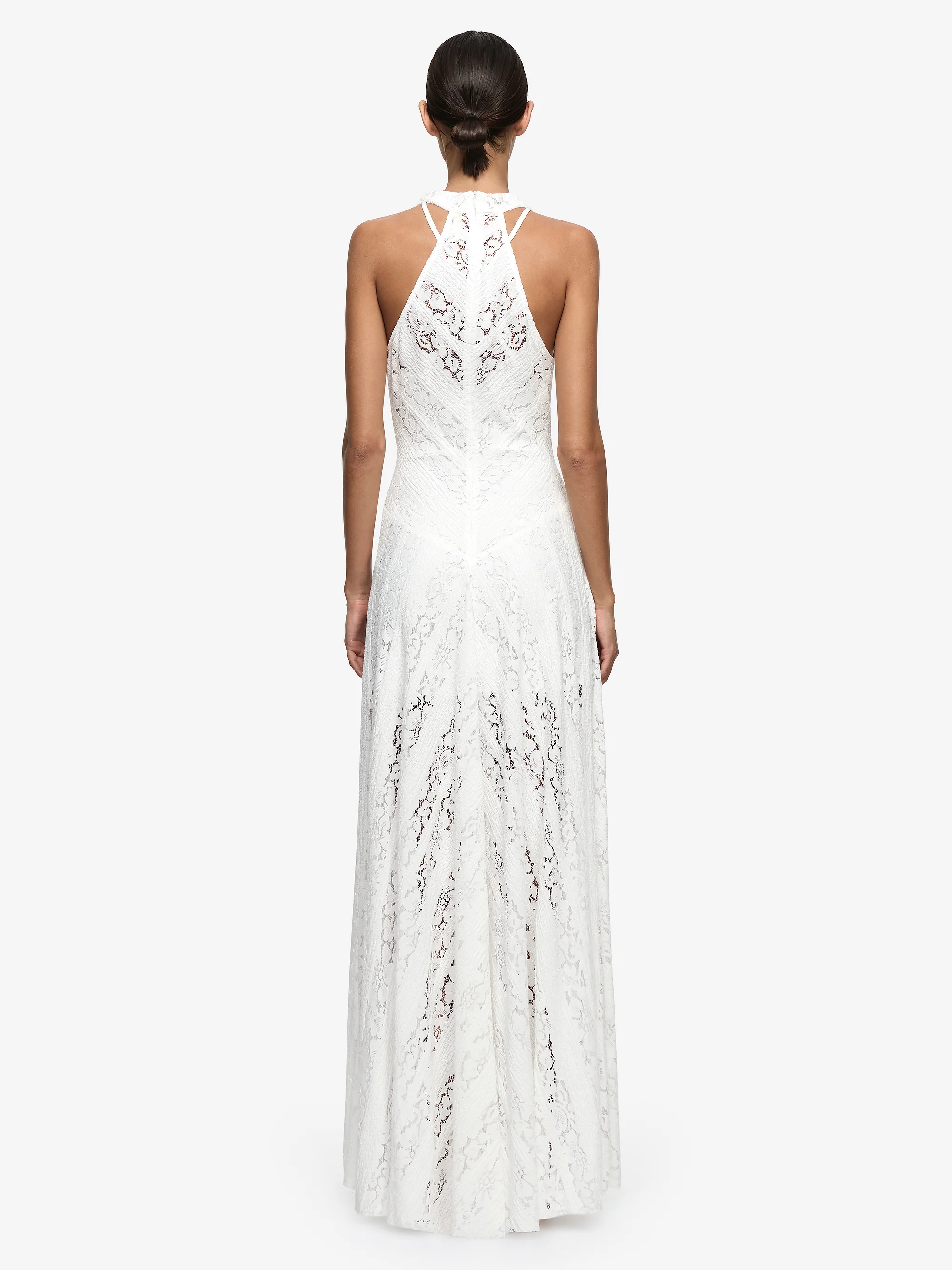 HENRIETTA HIGH NECK MAXI DRESS - WHITE - Image 4