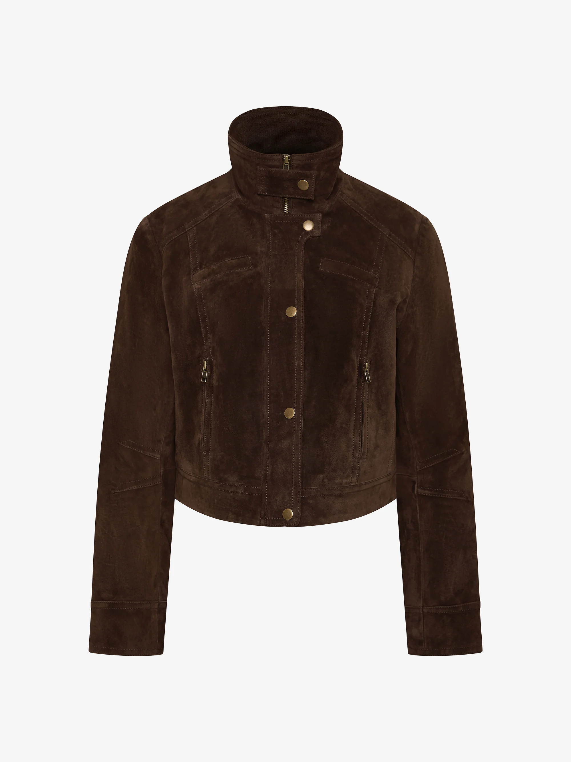 HUNTER SUEDE JACKET - DARK CHOCOLATE - Image 6