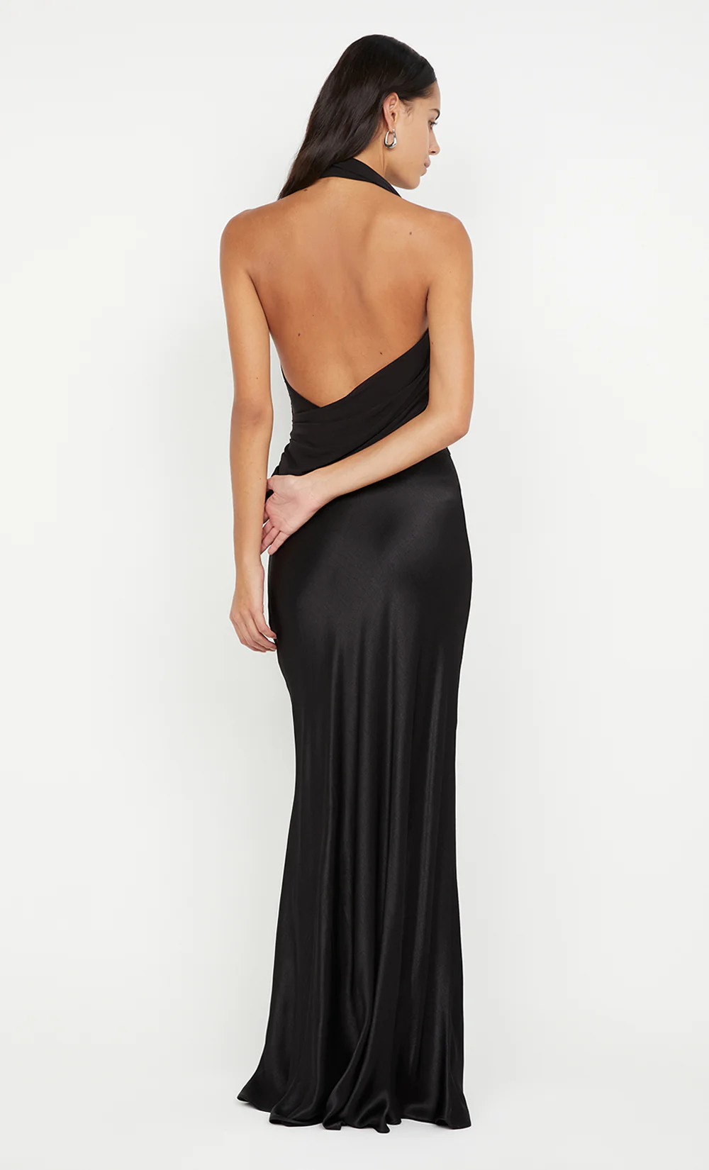IDA HALTER MAXI DRESS - BLACK - Image 2