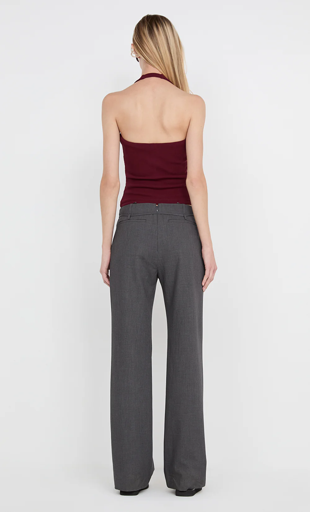 IONE HALTER TOP - PLUM - Image 6