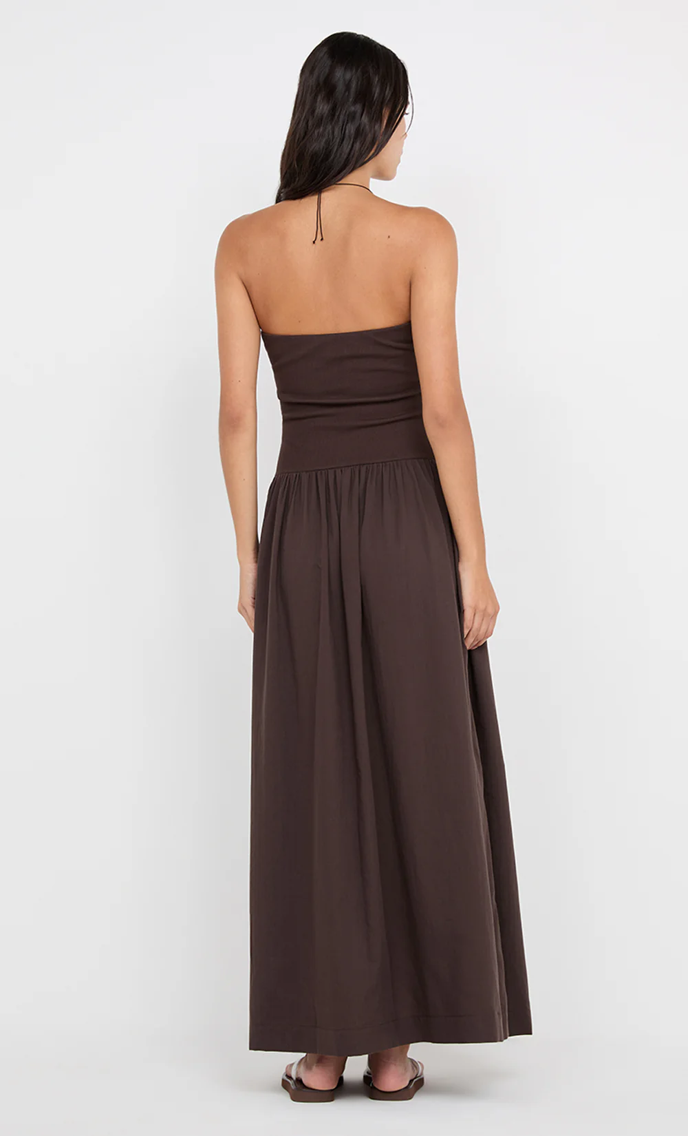 IONE MAXI DRESS - DARK CHOCOLATE - Image 3