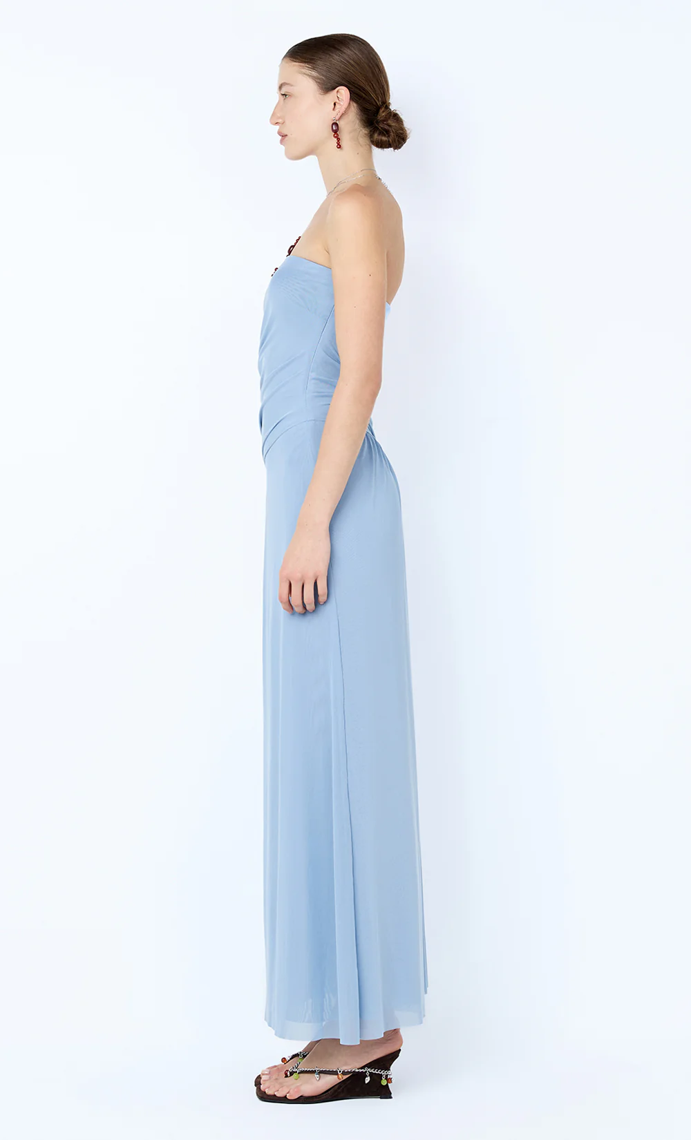 ISIDORE STRAPLESS MAXI DRESS - DENIM BLUE - Image 3