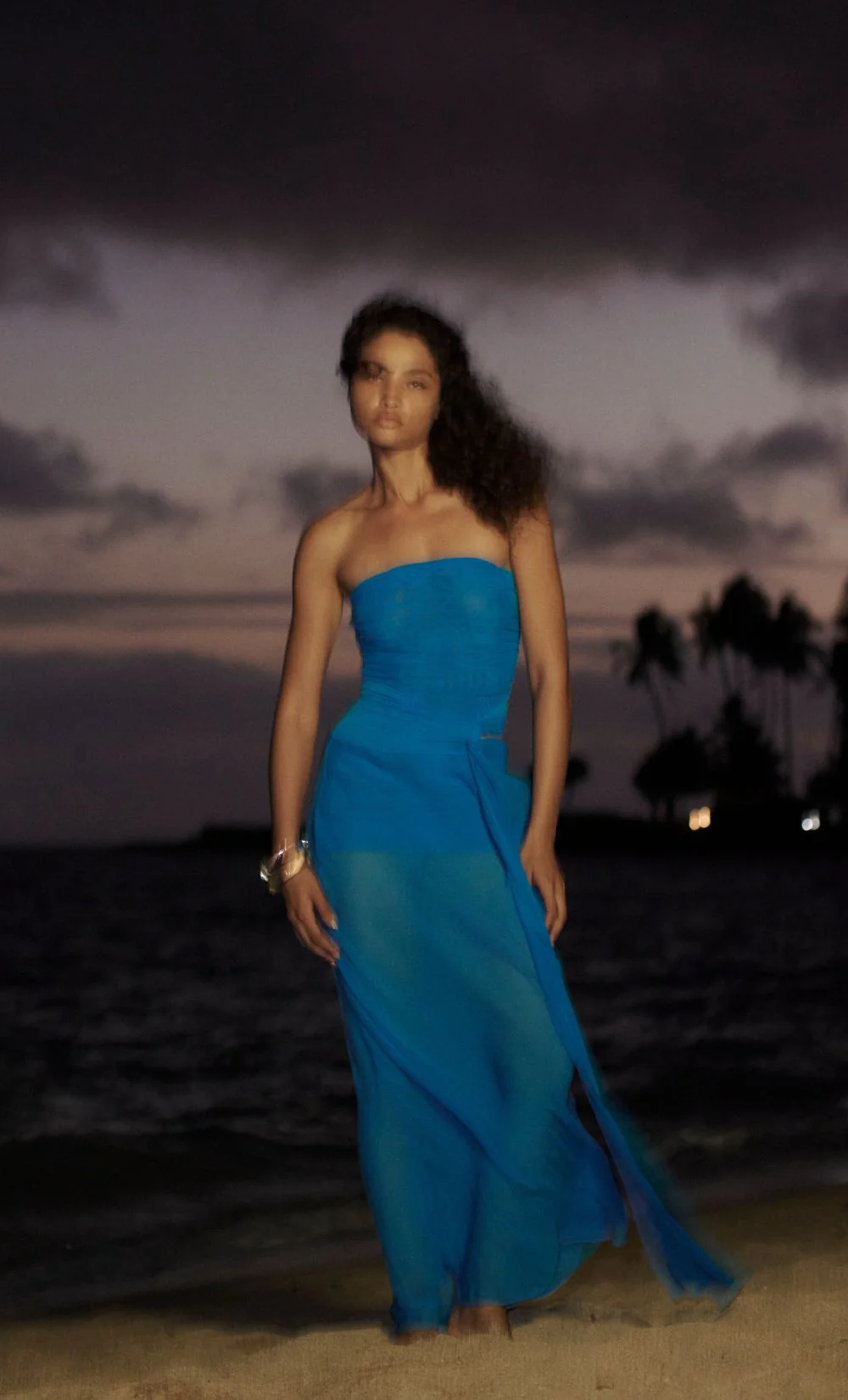 JEHNAYA STRAPLESS MAXI DRESS - ASTER BLUE - Image 2