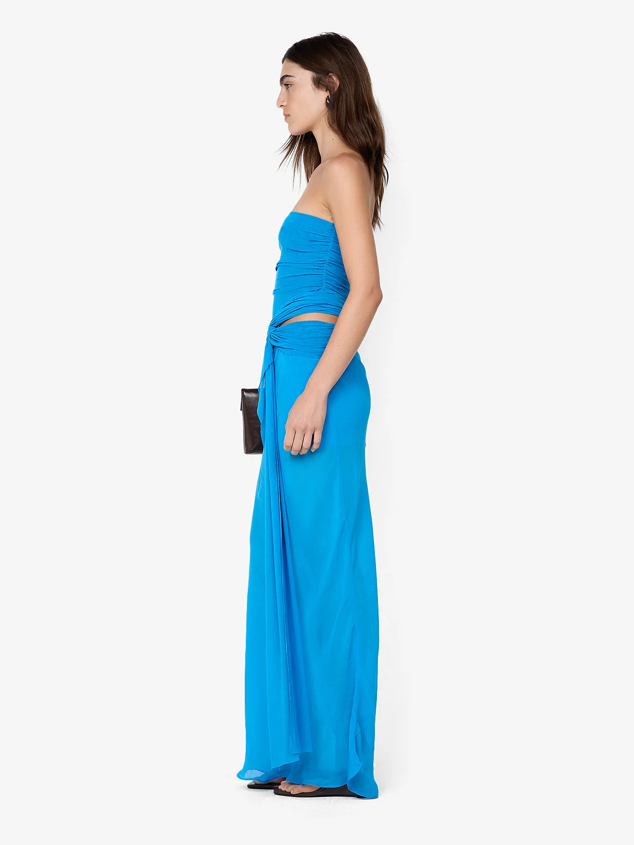 JEHNAYA STRAPLESS MAXI DRESS - ASTER BLUE - Image 3