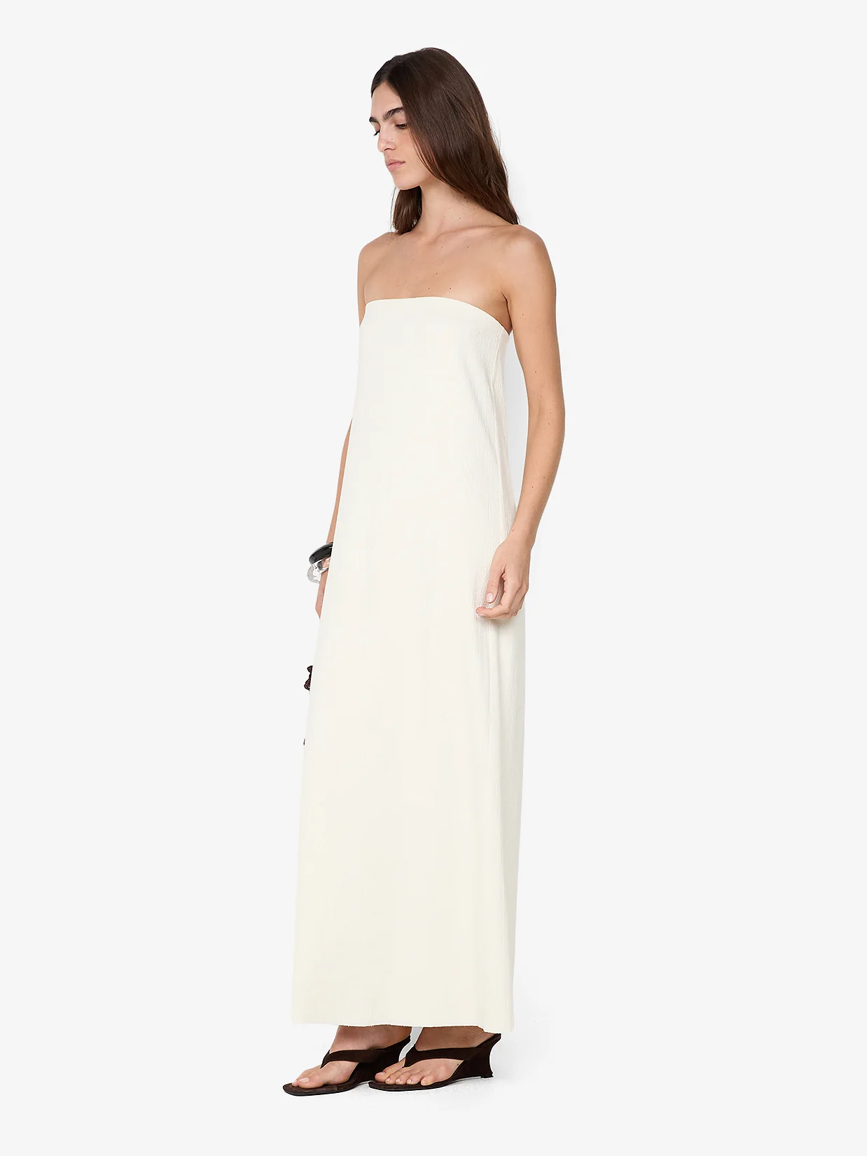 JOLENE STRAPLESS DRESS - IVORY - Image 3